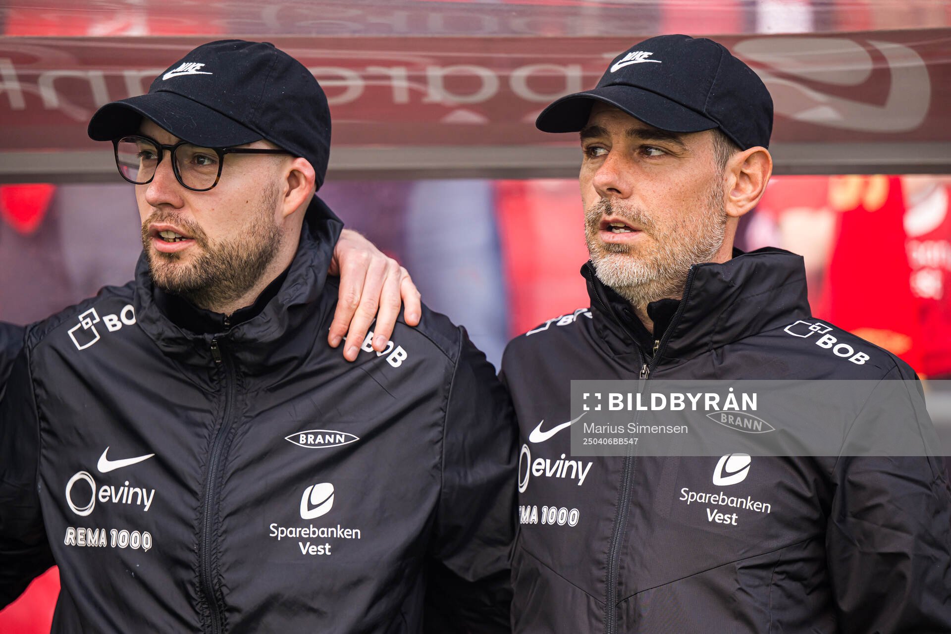Jonathan Hartmann, assistant coach of Brann, and Freyr