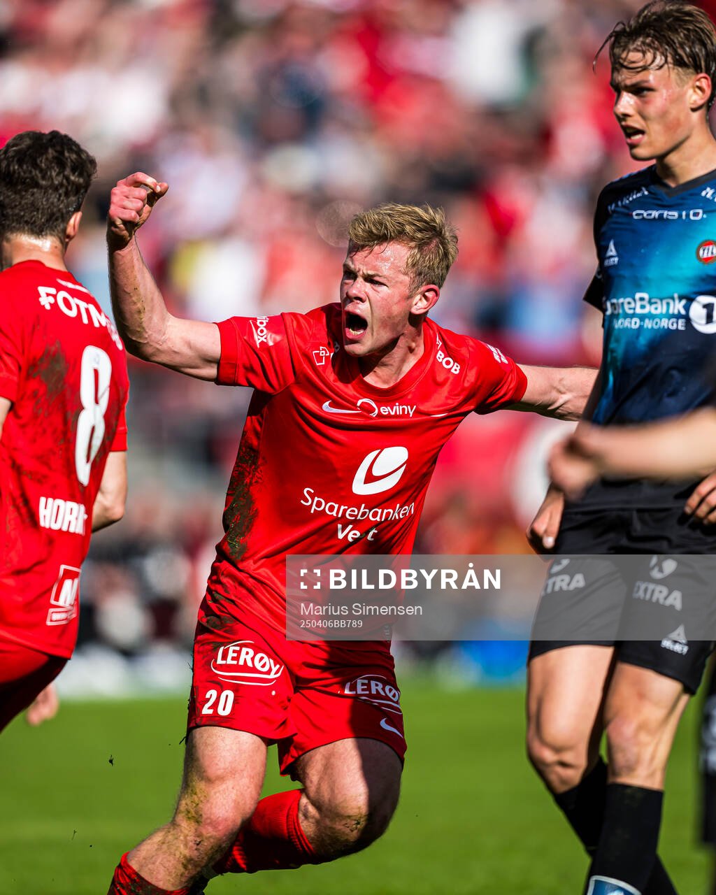 Aune Heggebø of Brann celebrates