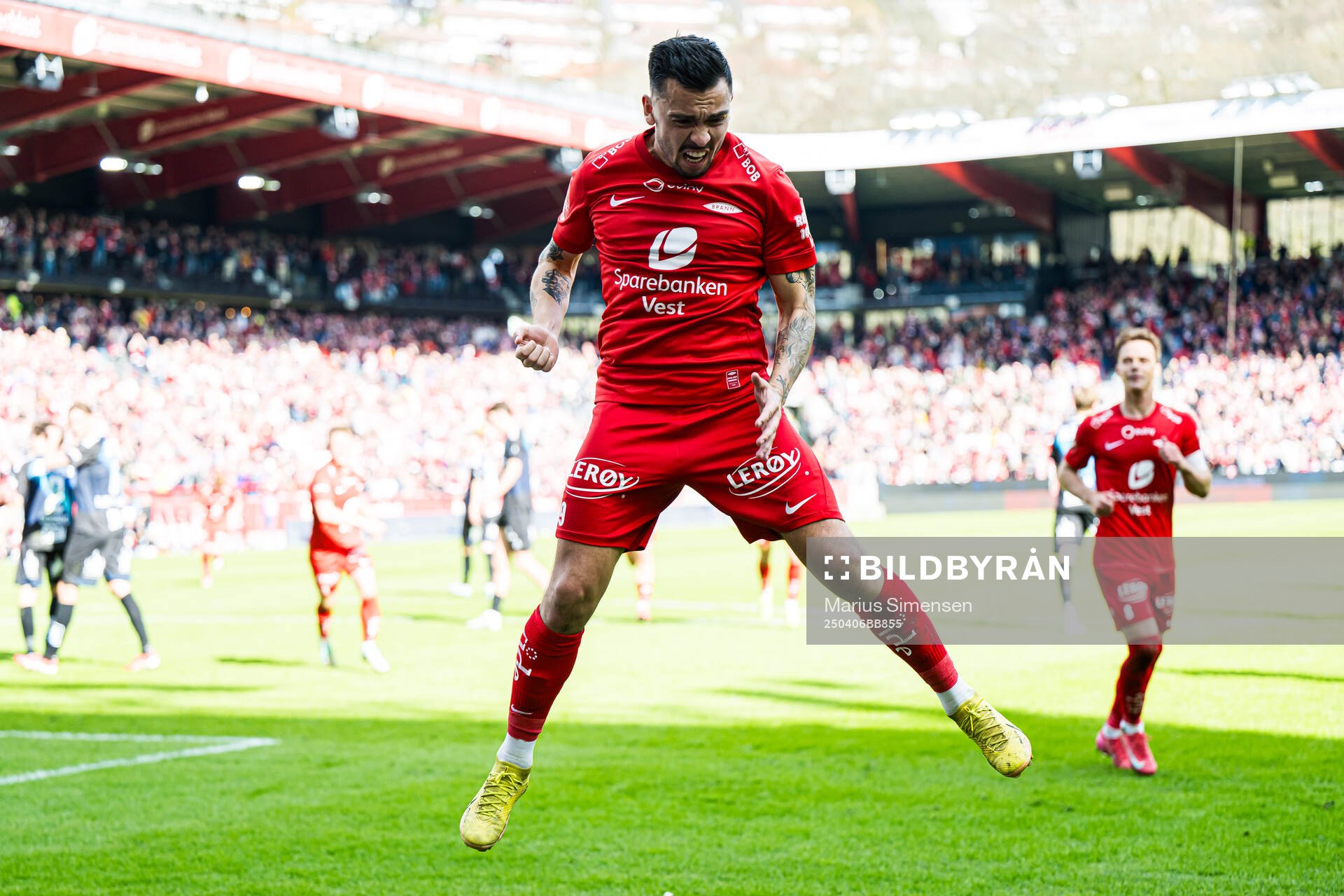 Niklas Castro of Brann celebrates