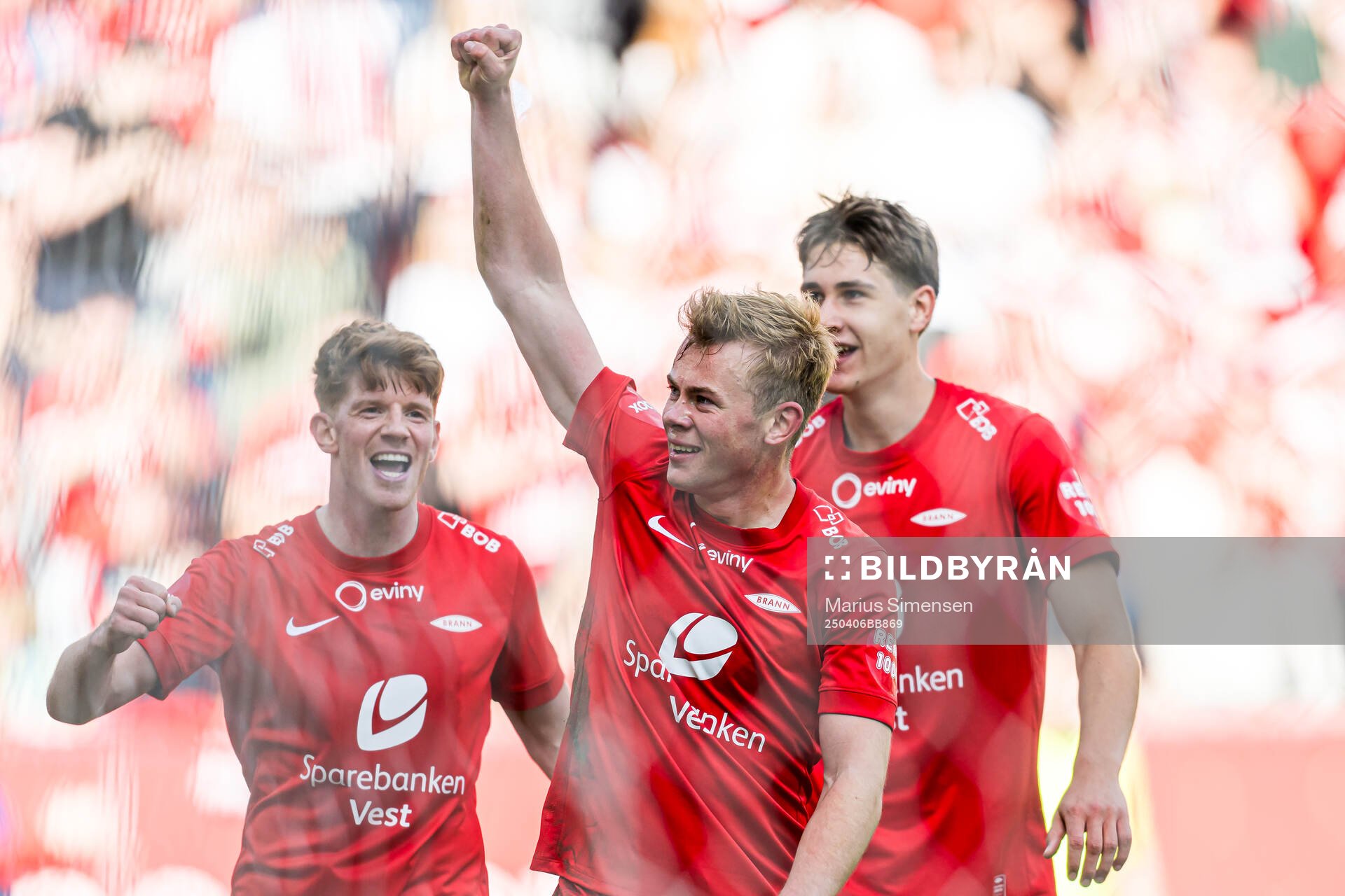 Aune Heggebø of Brann celebrates