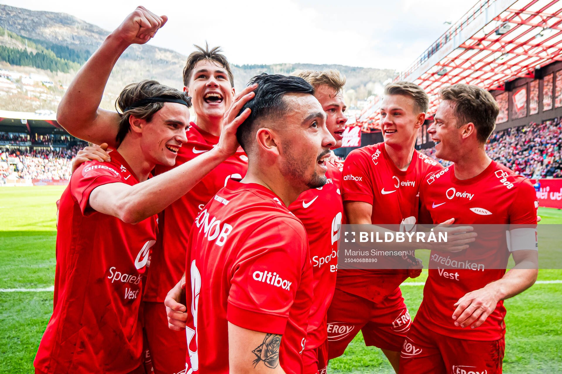 Niklas Castro of Brann celebrates