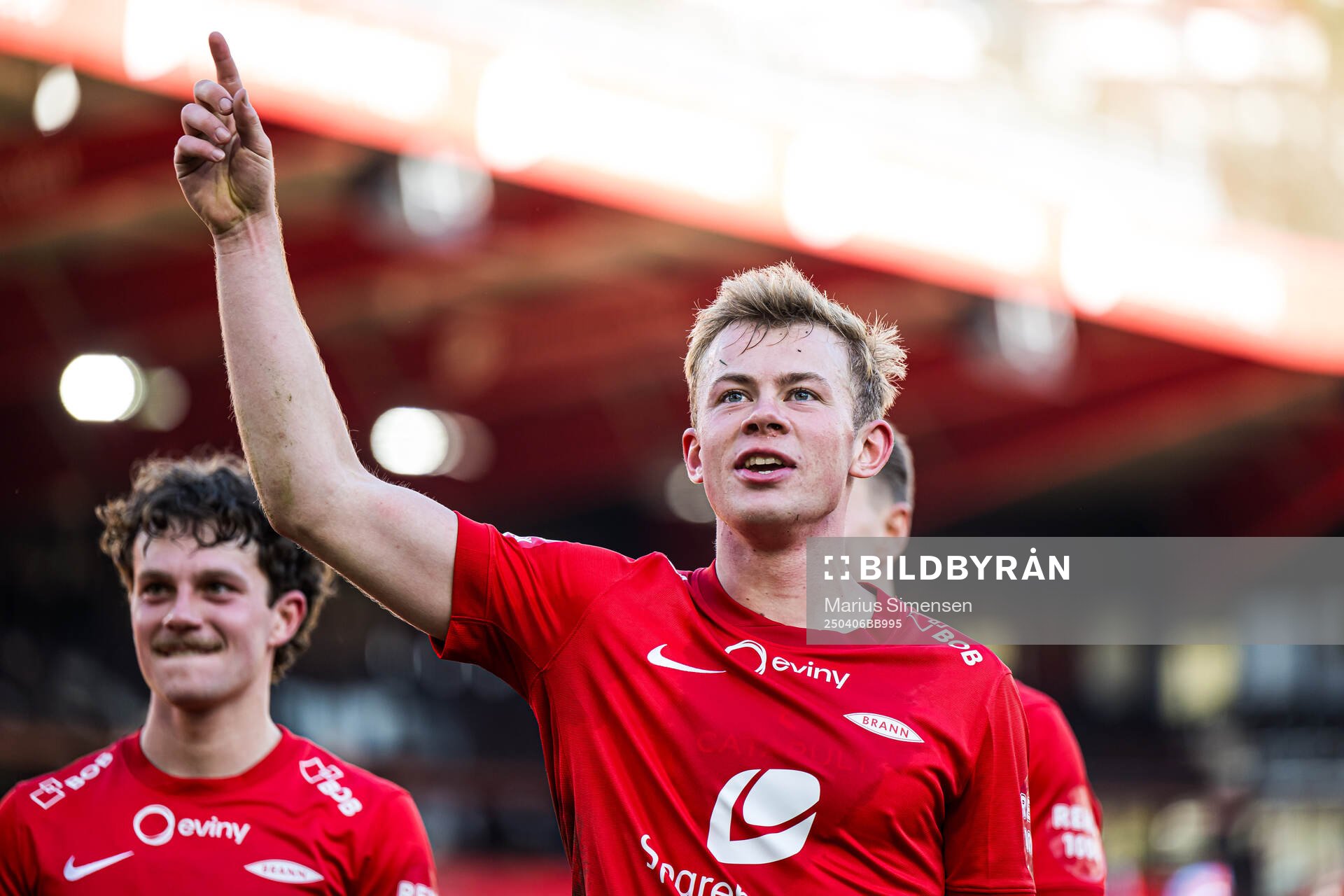 Aune Heggebø of Brann celebrates
