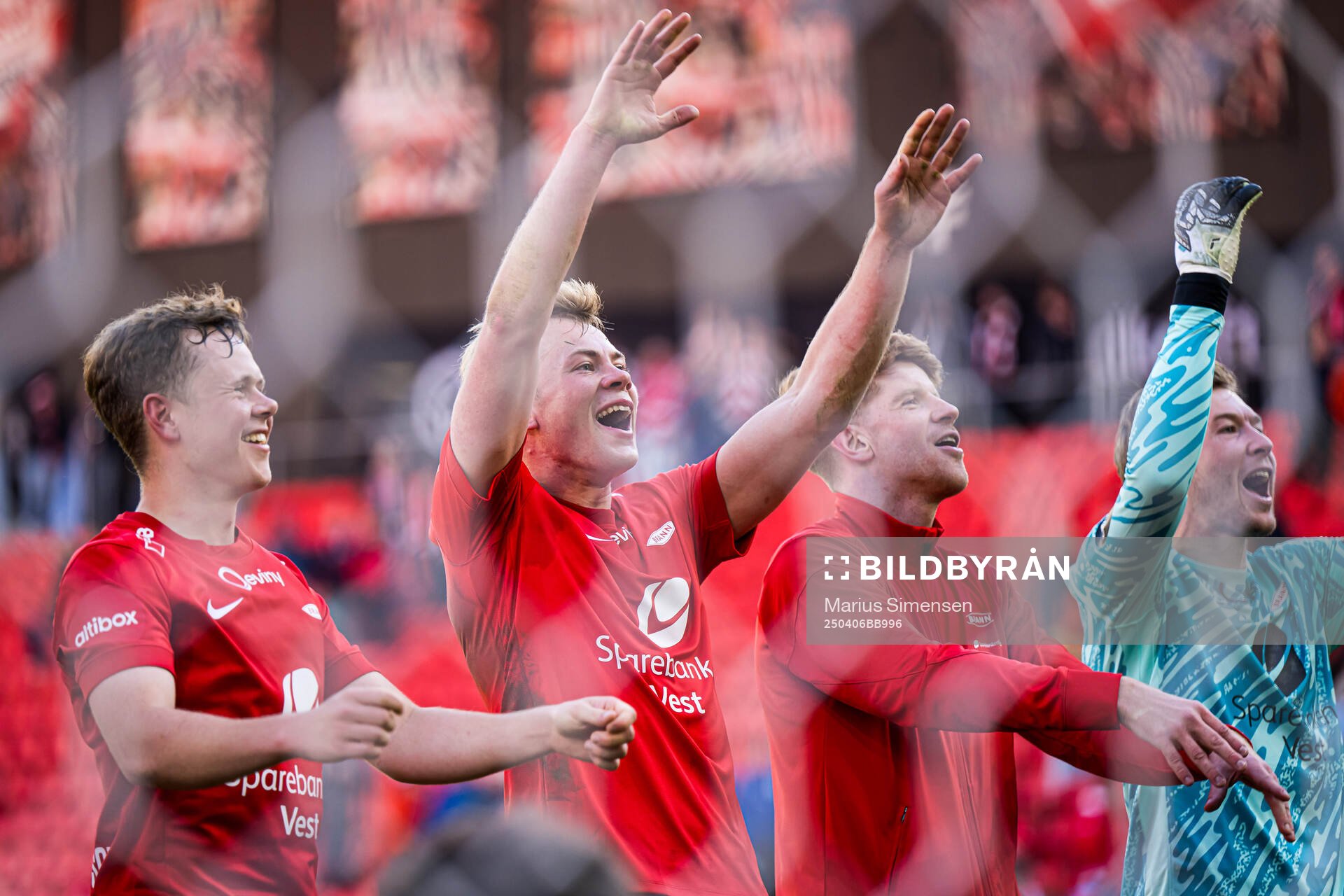 Aune Heggebø of Brann celebrates