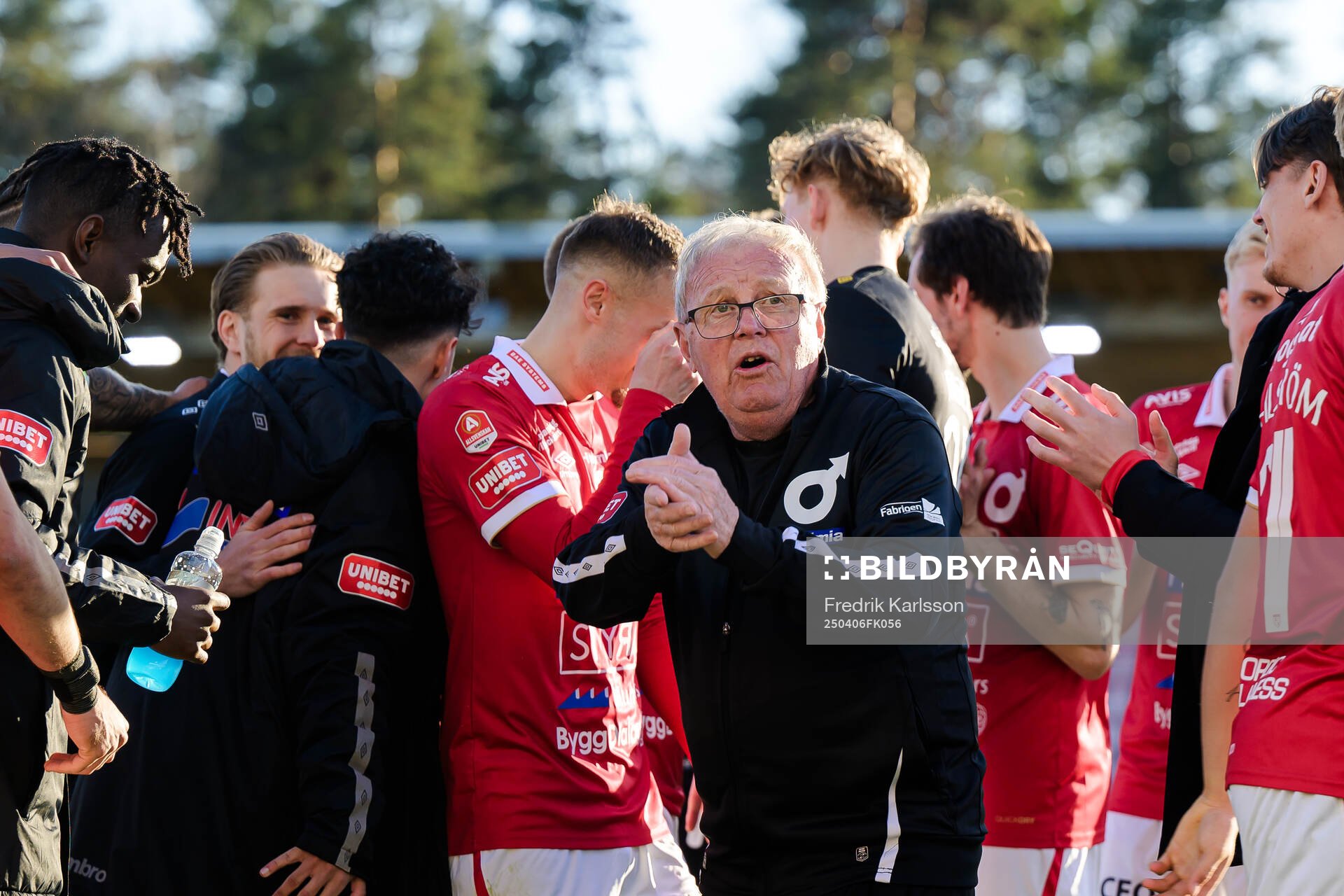 Lagledare Stig Ekman jublar