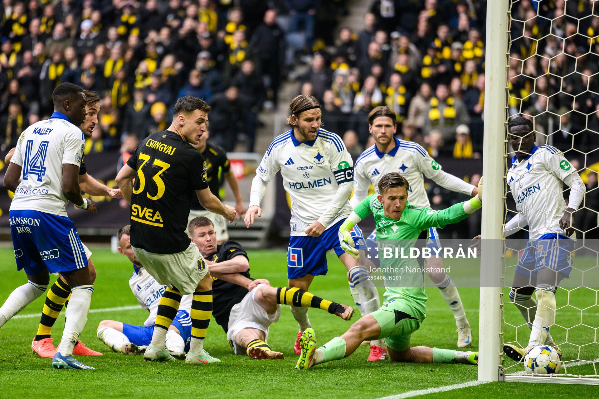 AIKs Mads Døhr Thychosen gör 3-3 bakom IFK Norrköpings