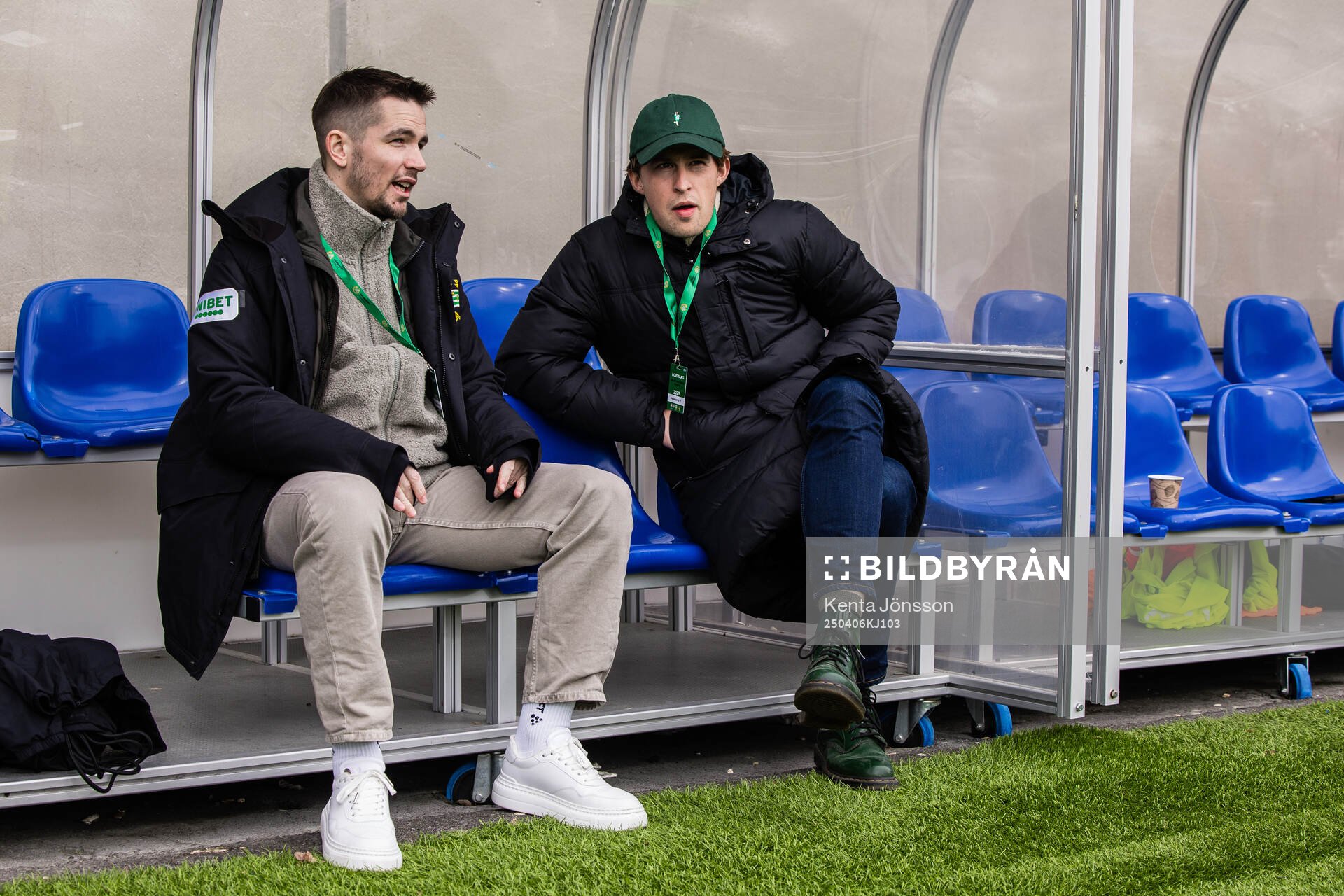 Hammarbys Oscar Johansson Schellhas och teknisk chef Adrian