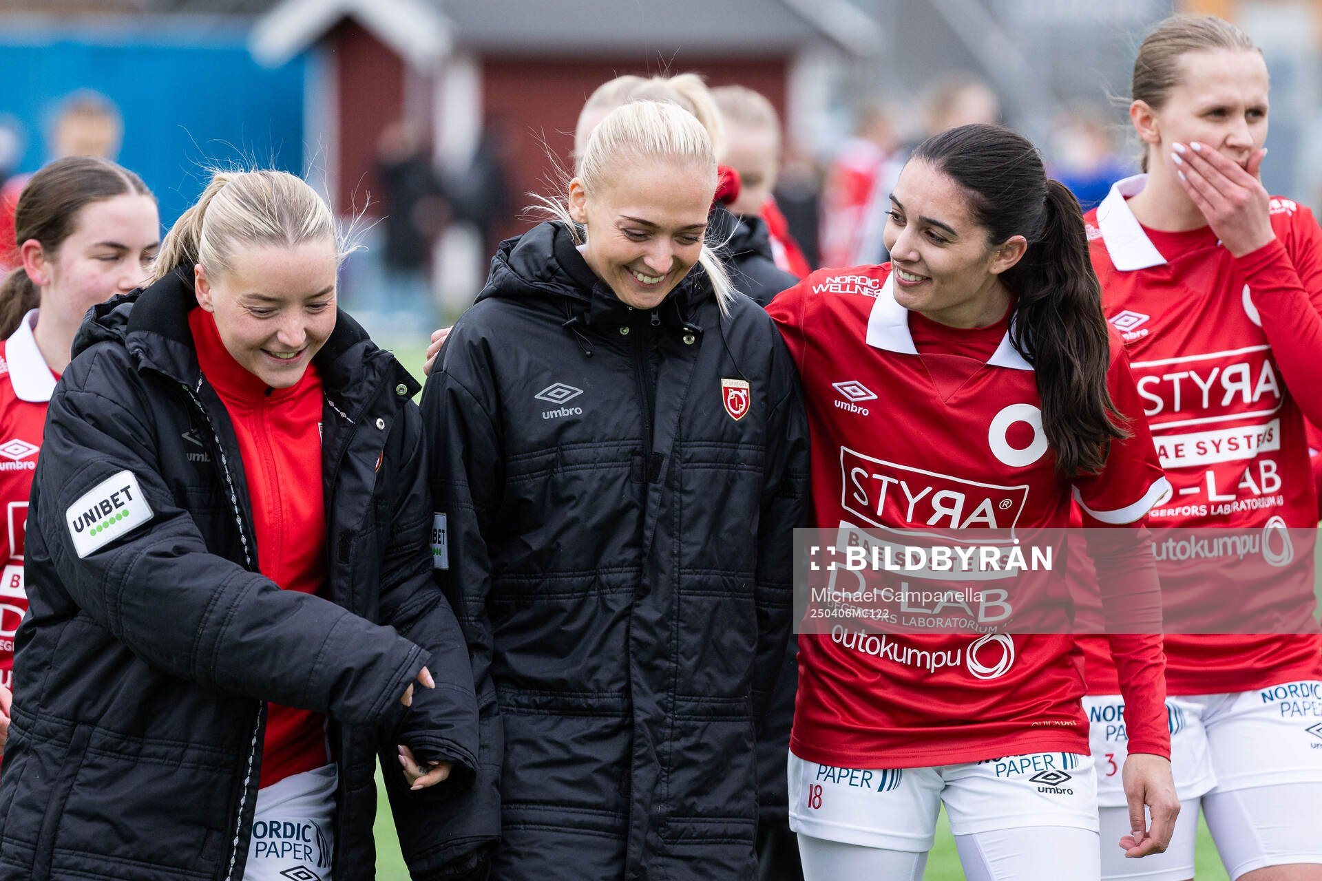 Degerfors IFs Alva Hyttinen, Ida Lilja , och Moa Arlebo