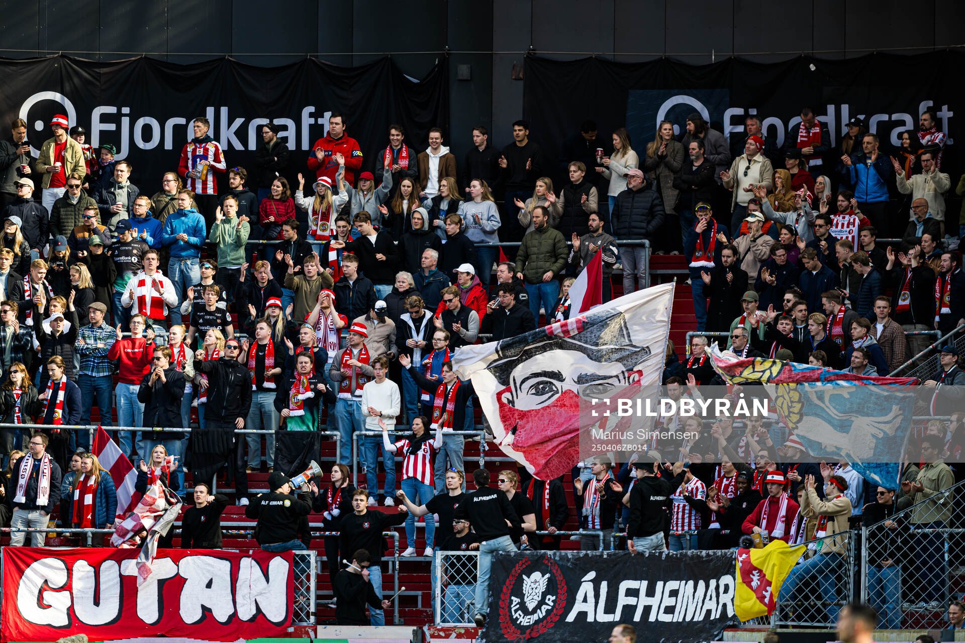 Spectators in the stands