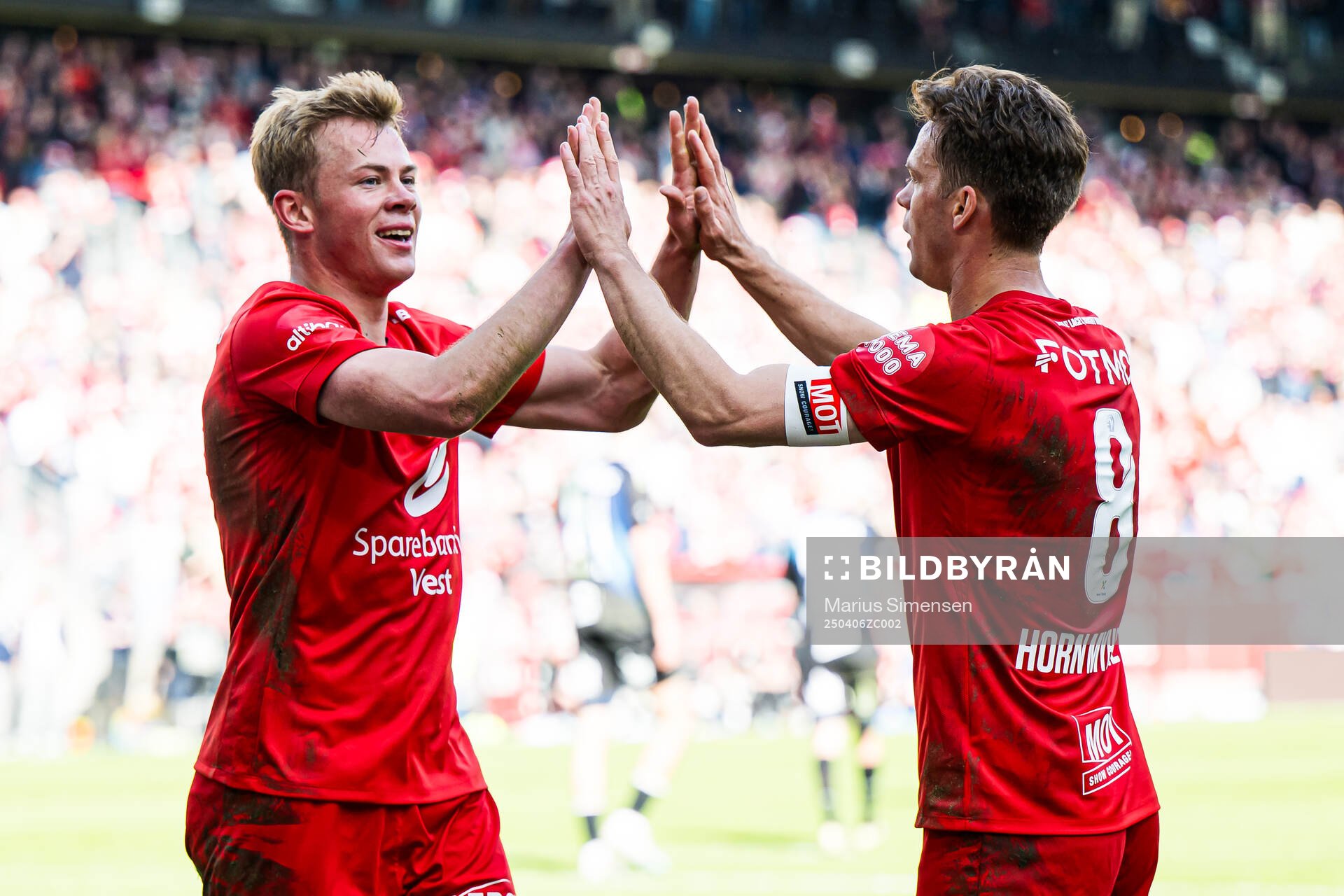 Aune Heggebø of Brann celebrates