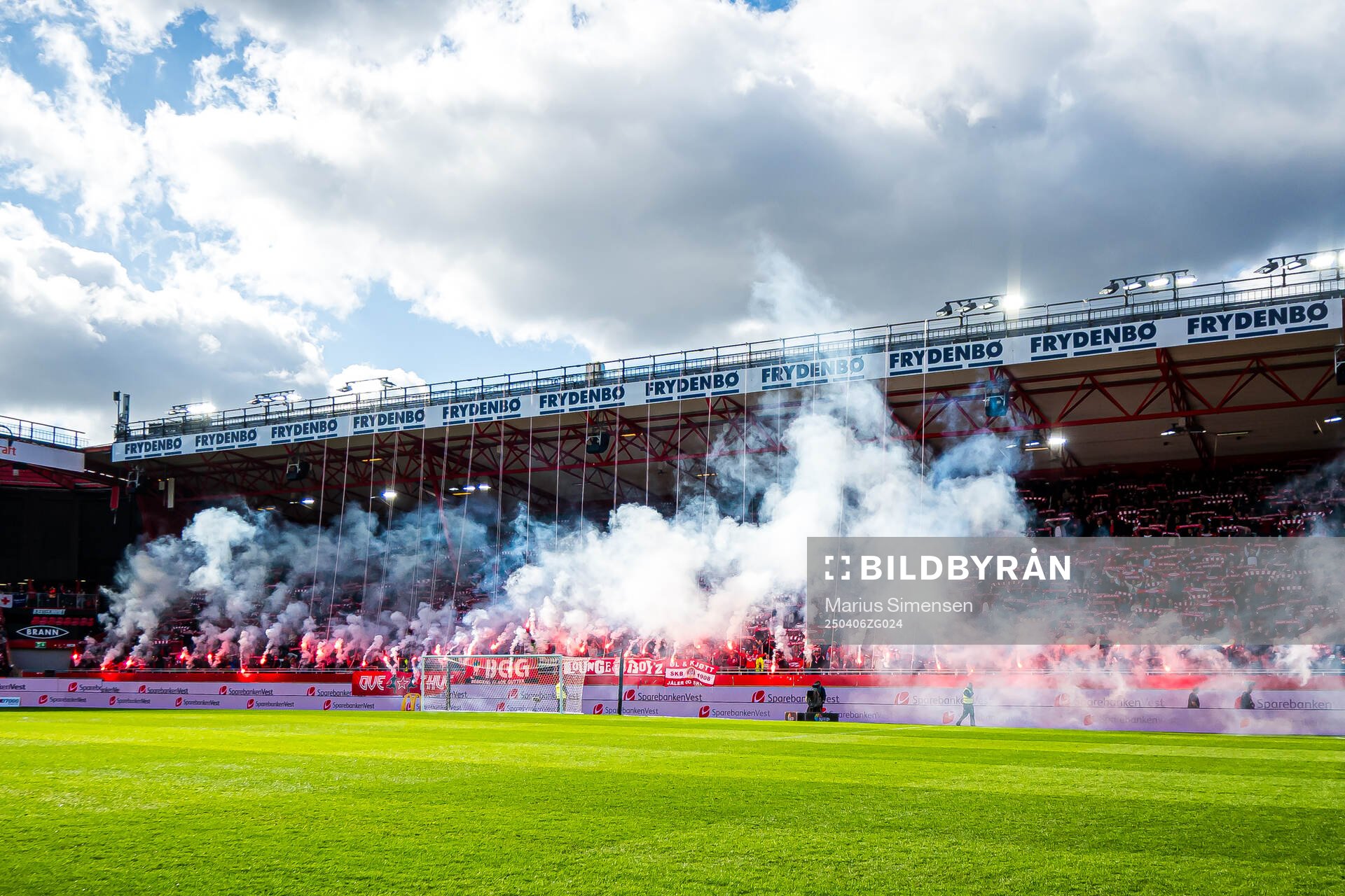 Spectators in the stands