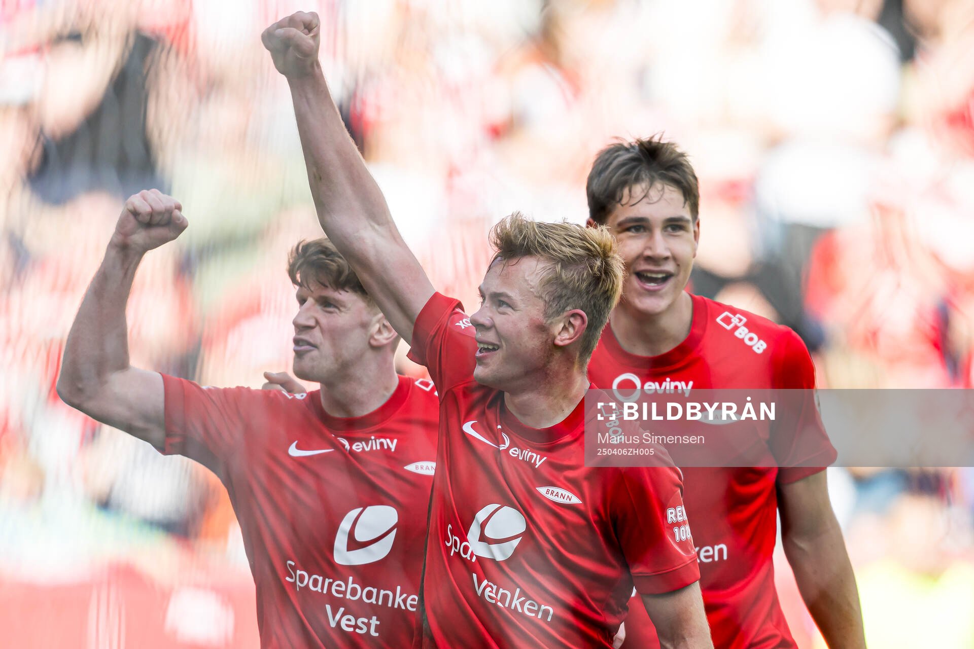 Aune Heggebø of Brann celebrates