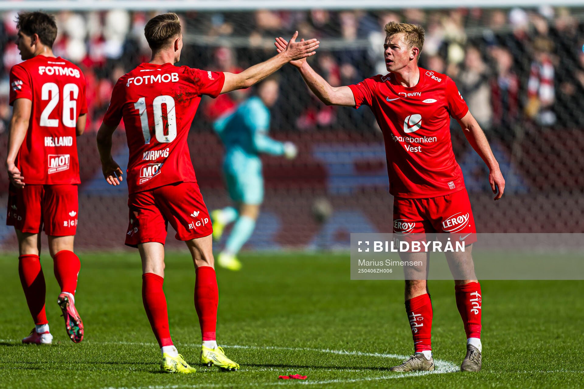 Aune Heggebø of Brann celebrates