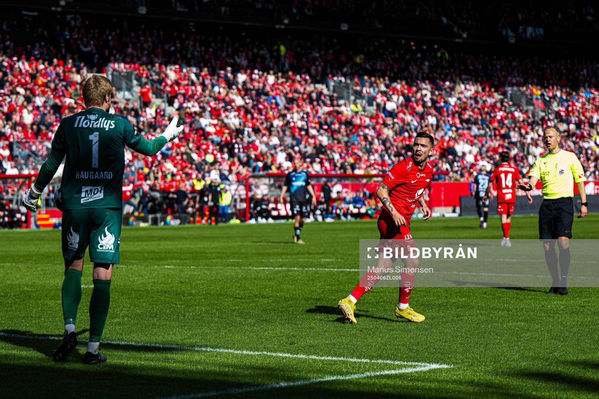Niklas Castro of Brann reacts