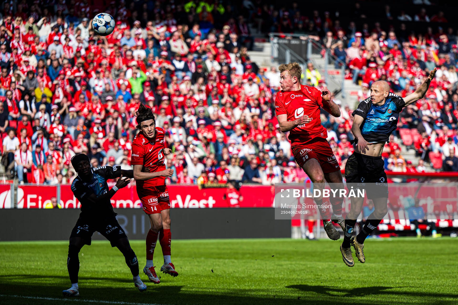 Aune Heggebø of Brann scores the 3-1 goal