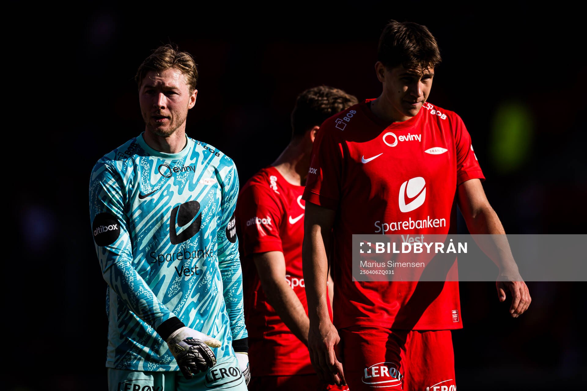 Mathias Dyngeland and Eivind Helland of Brann