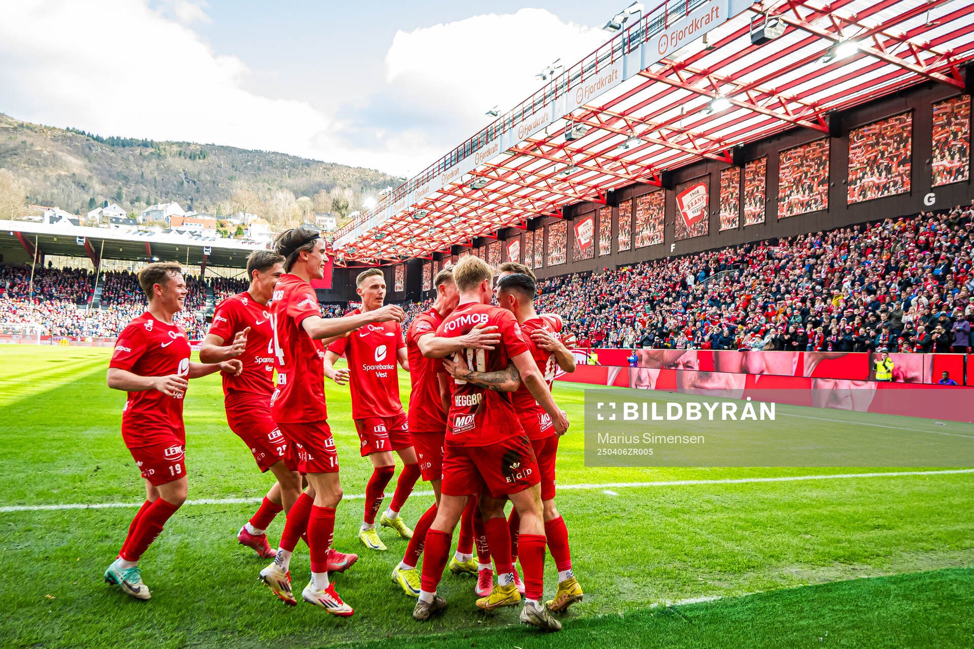 Niklas Castro of Brann celebrates