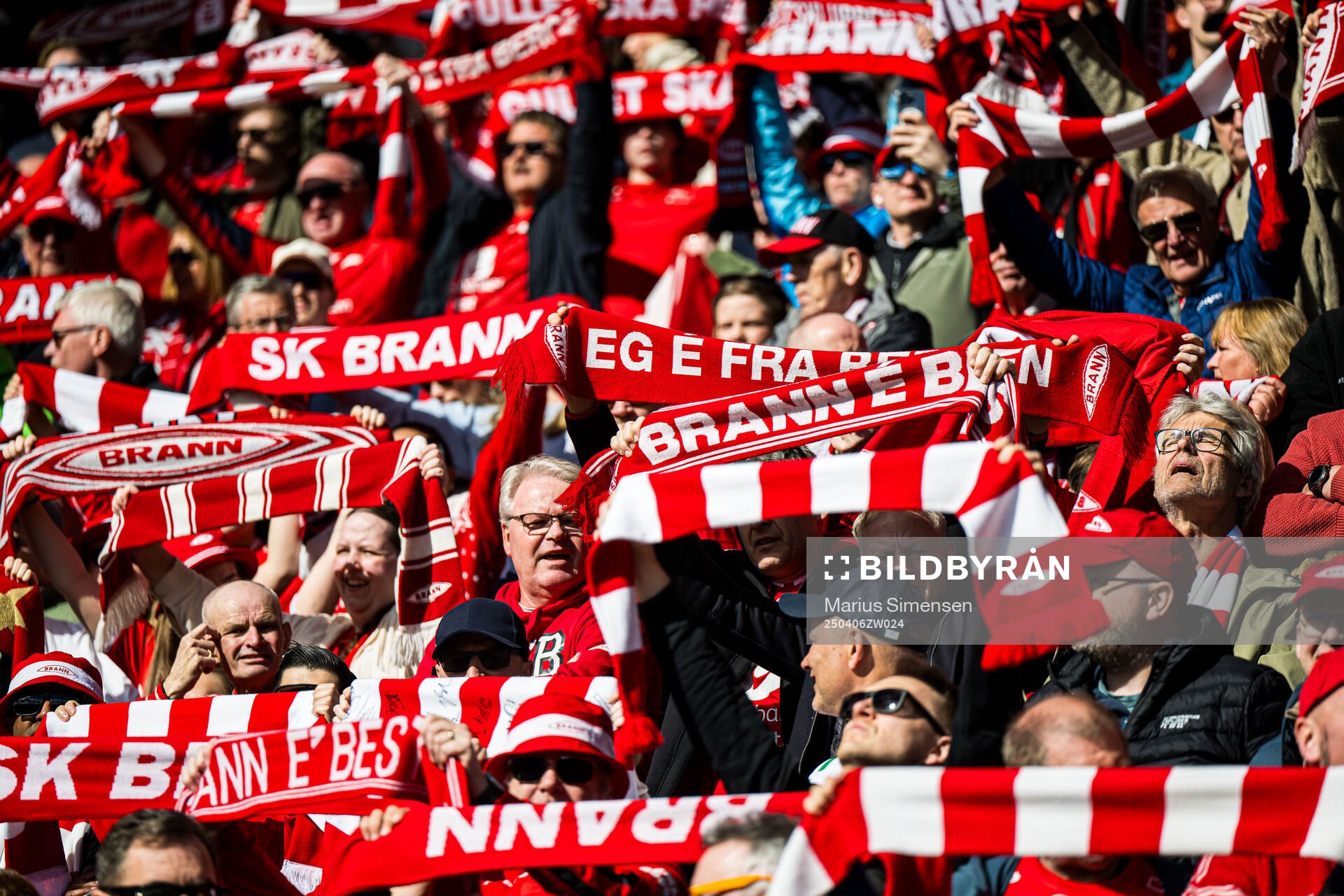 Spectators in the stands