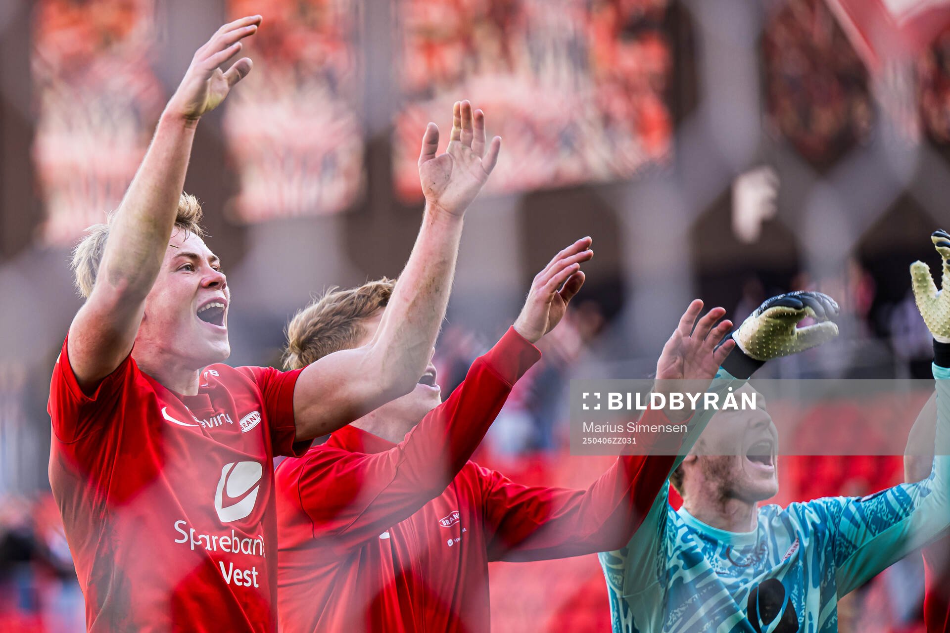 Aune Heggebø of Brann celebrates