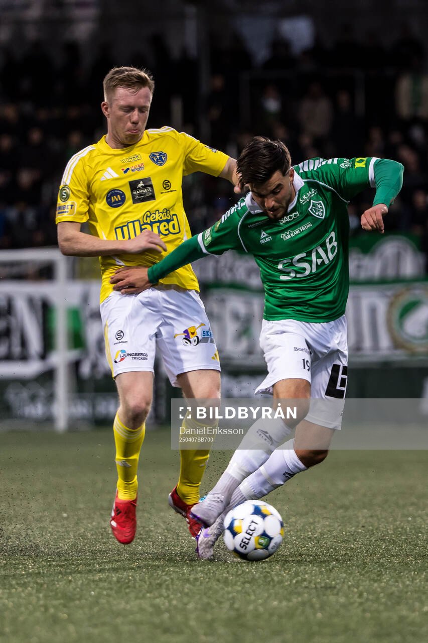 Falkenbergs Lucas Sibelius och Brages Haris Brkic