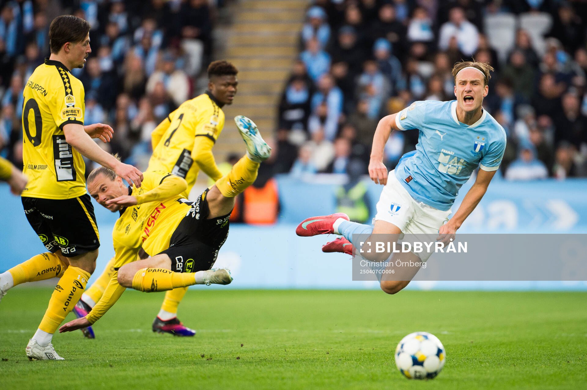 Elfsborgs Niklas Hult och Malmö FFs Erik Botheim