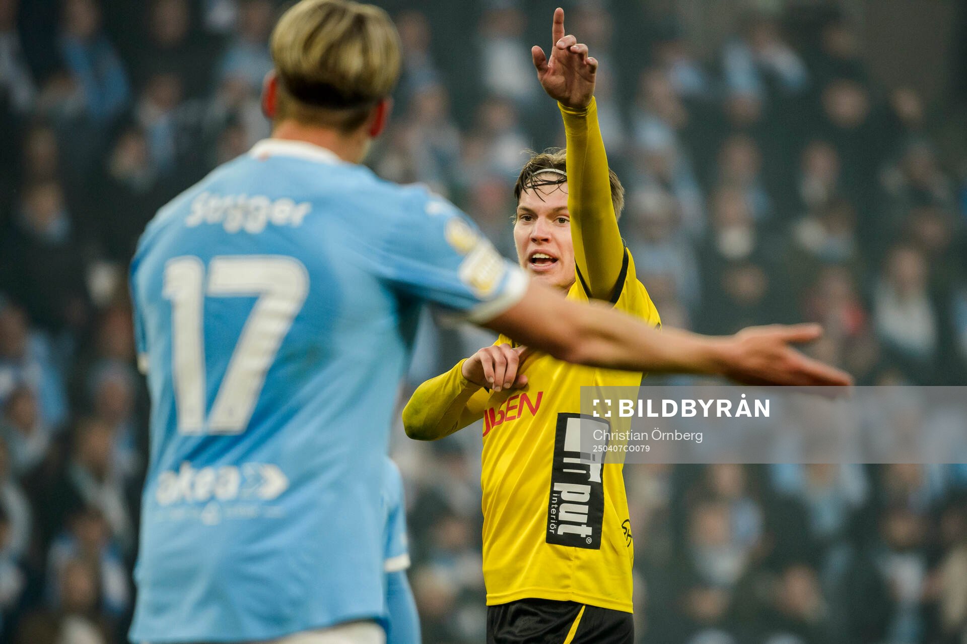 Elfsborgs Taylor Silverholt och Malmö FFs Jens Stryger