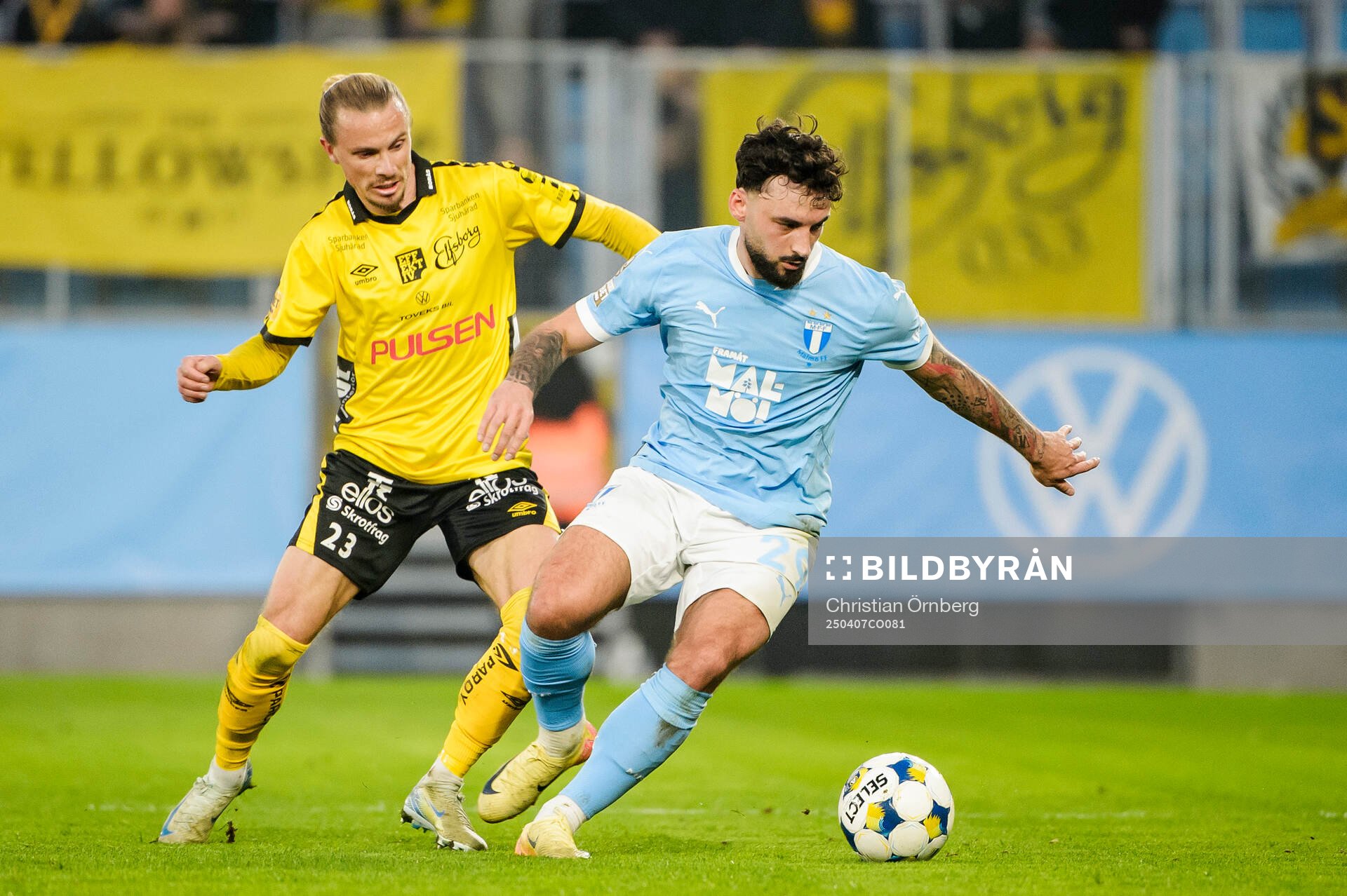 Elfsborgs Niklas Hult mot Malmö FFs Sead Haksabanovic