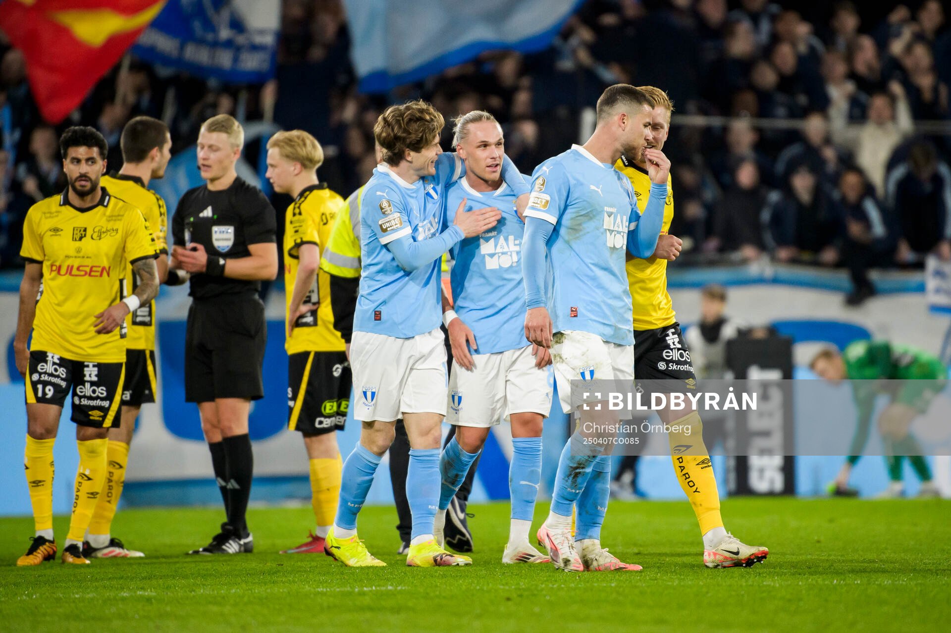 Malmö FFs Oliver Berg, Arnor Sigurdsson och Gabriel Dal