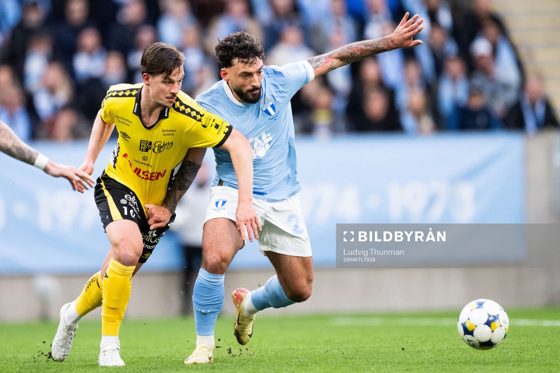 Elfsborgs Simon Olsson och Malmö FFs Sead Haksabanovic