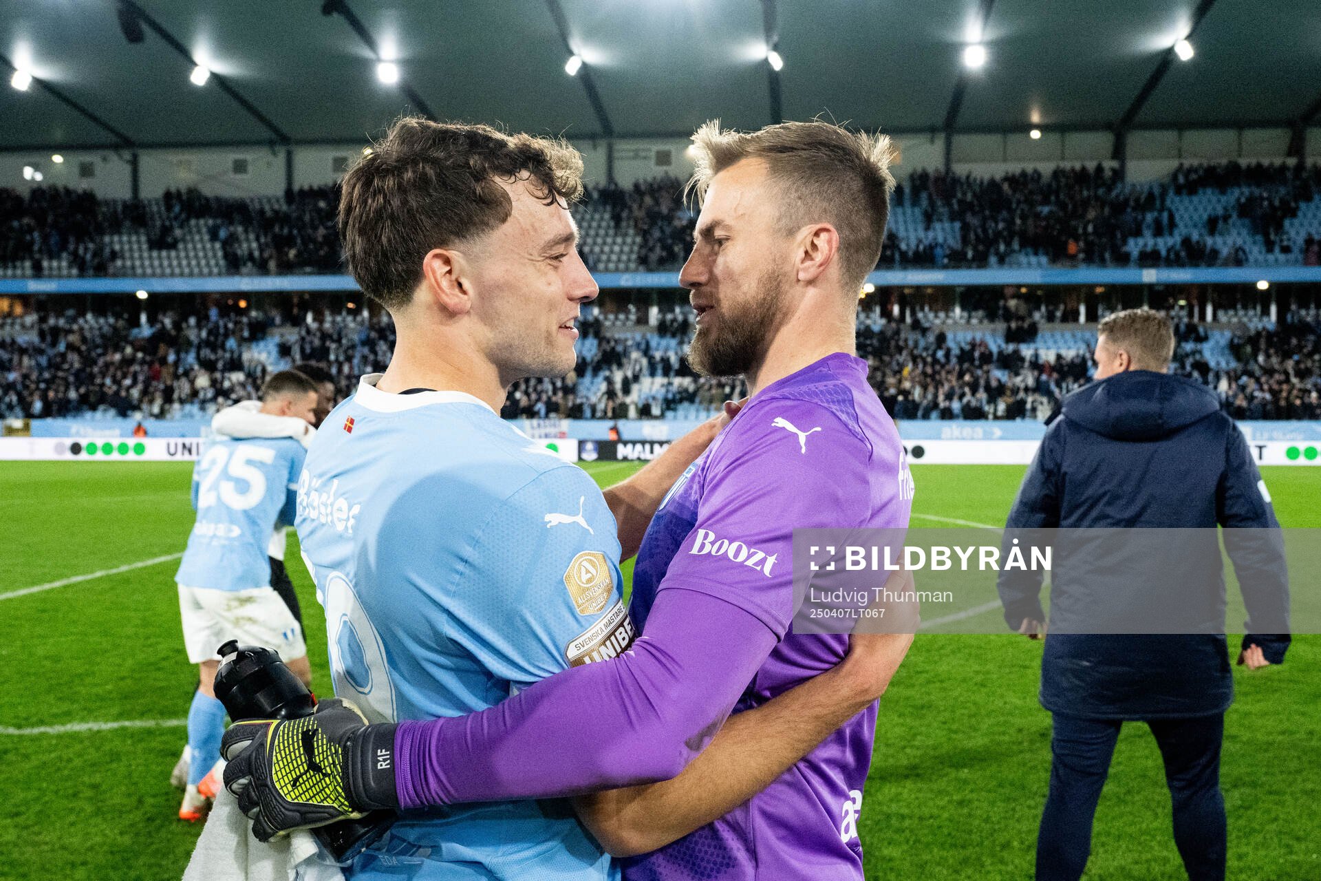 Malmö FFs Colin Rösler och målvakt Ricardo Schuck