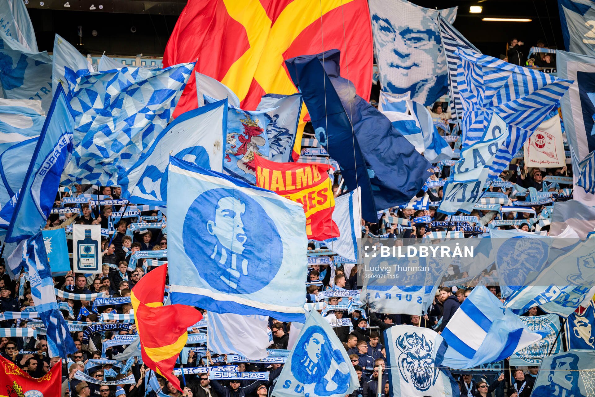 under fotbollsmatchen i Allsvenskan mellan Malmö FF och