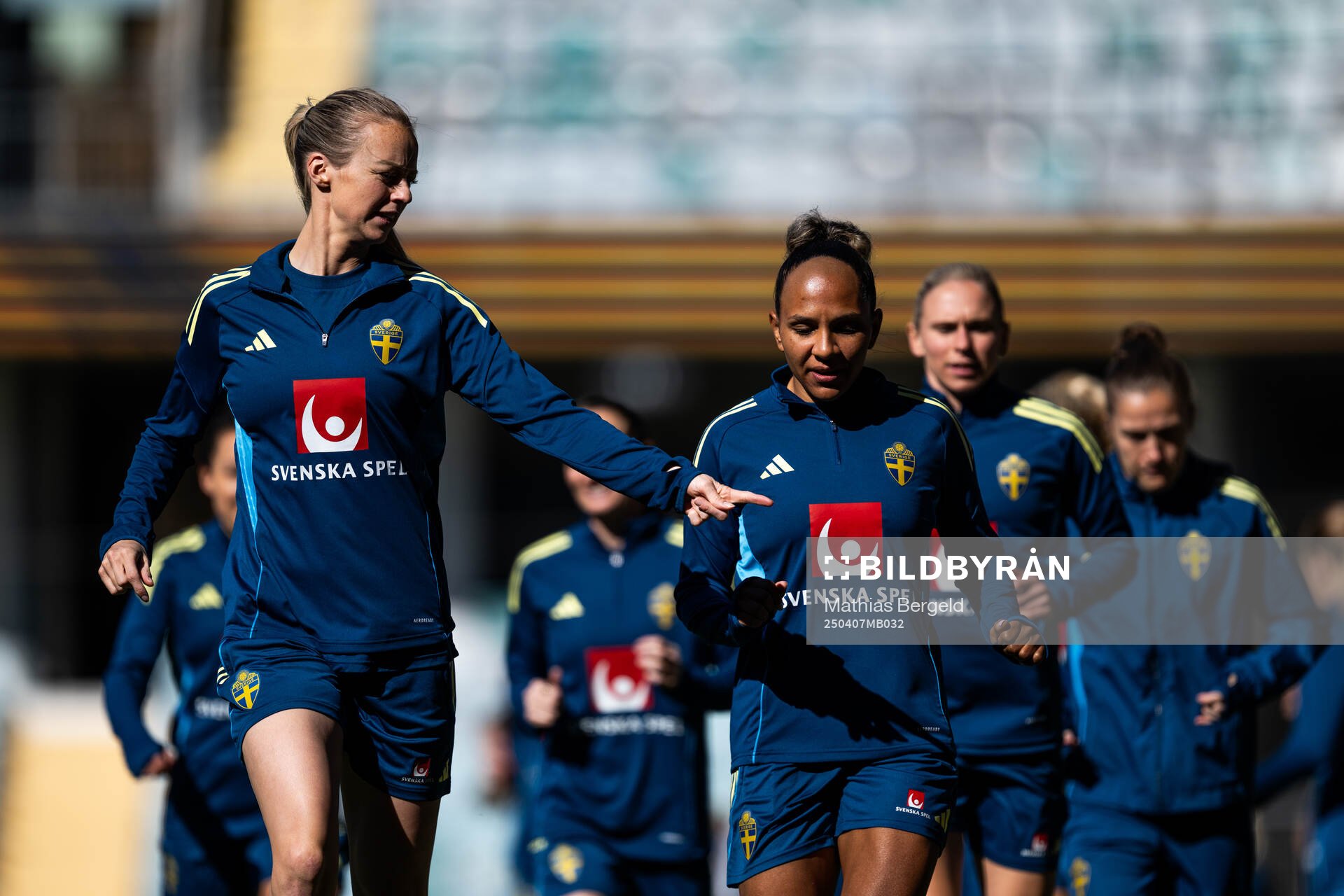 Amanda Ilestedt and Madelen Janogy of the Swedish women's
