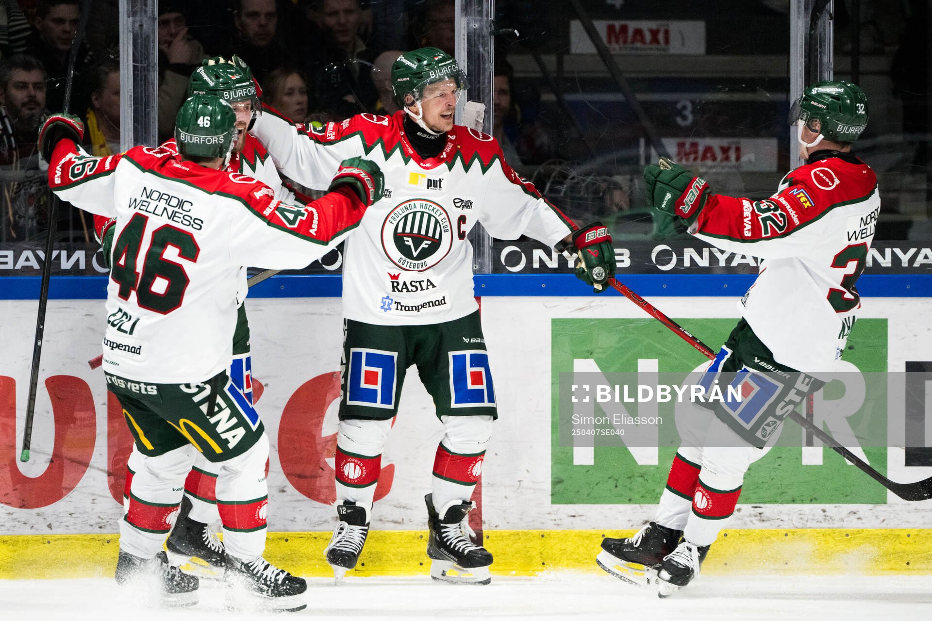 Frölundas Max Friberg jublar