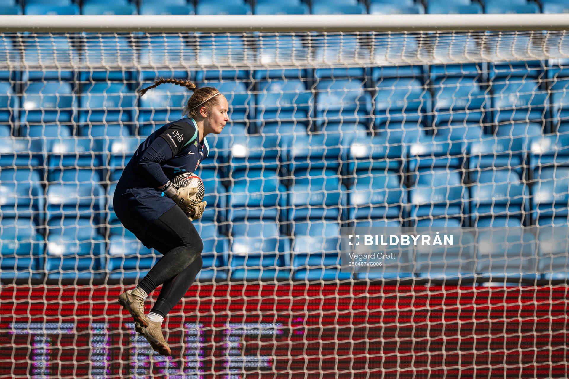 Goalkeeper Aurora Mikalsen of the Norwegian women's