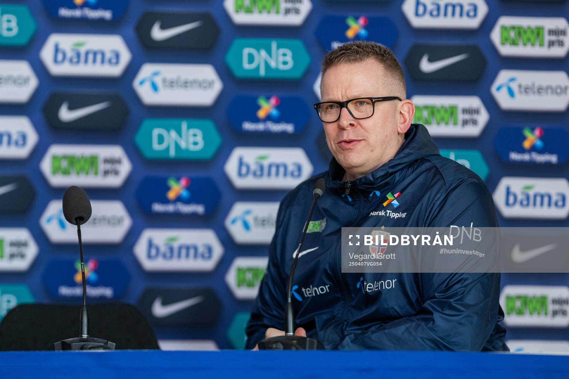 Media officer Henning Sverdrup of the Norwegian women's