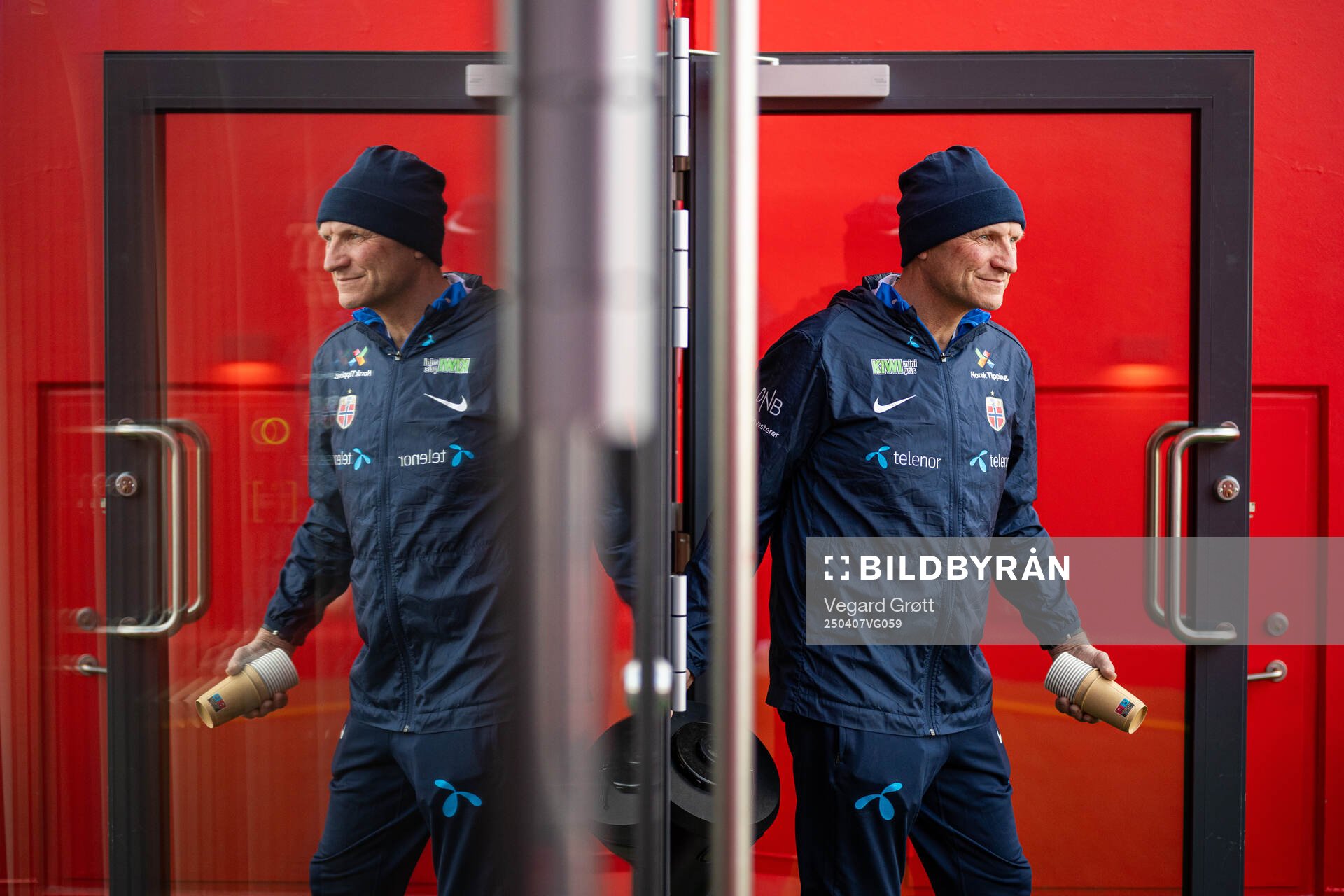 Kit manager John Konstad of the Norwegian women's national