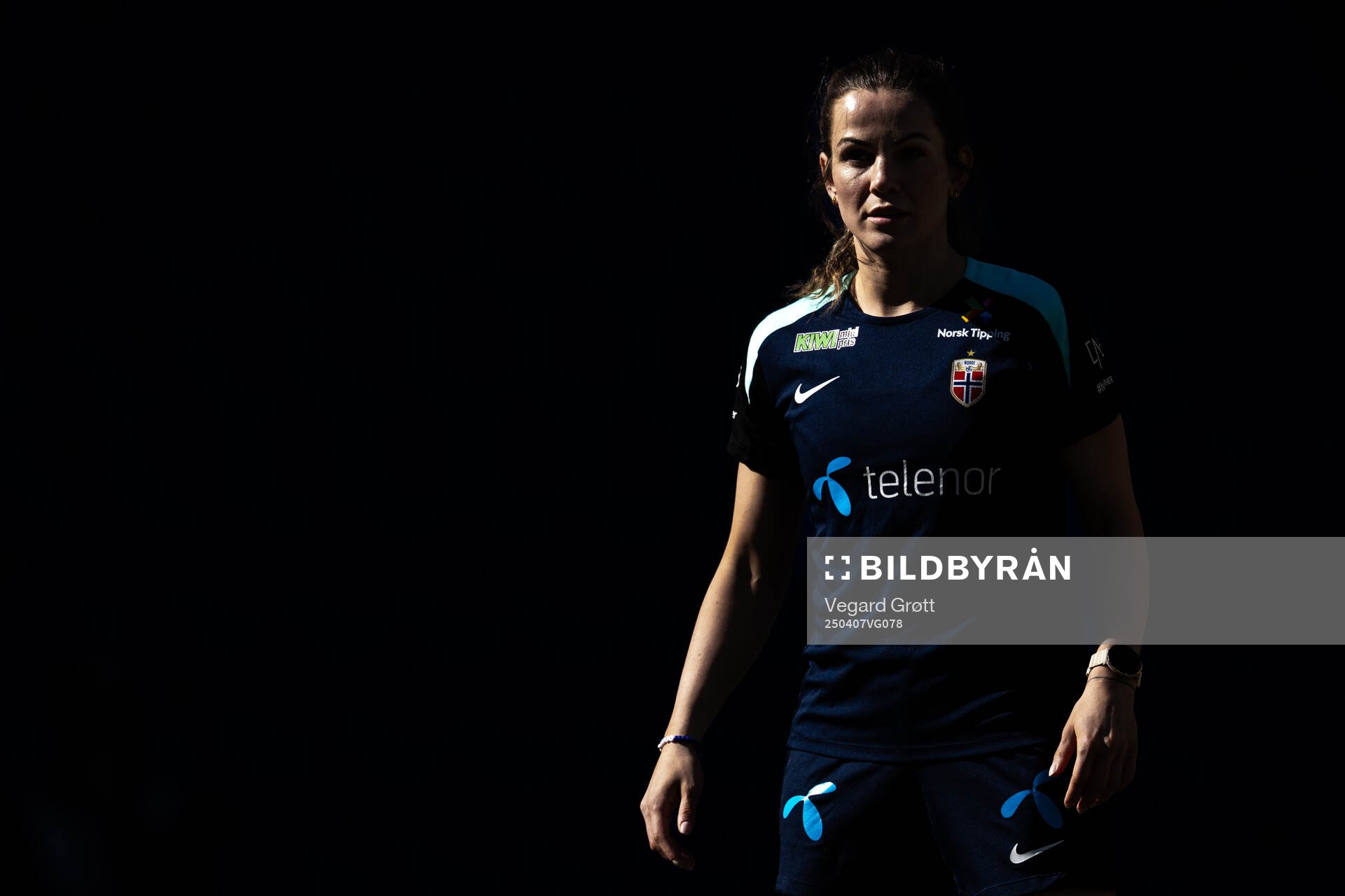Tuva Hansen of the Norwegian women's national football team