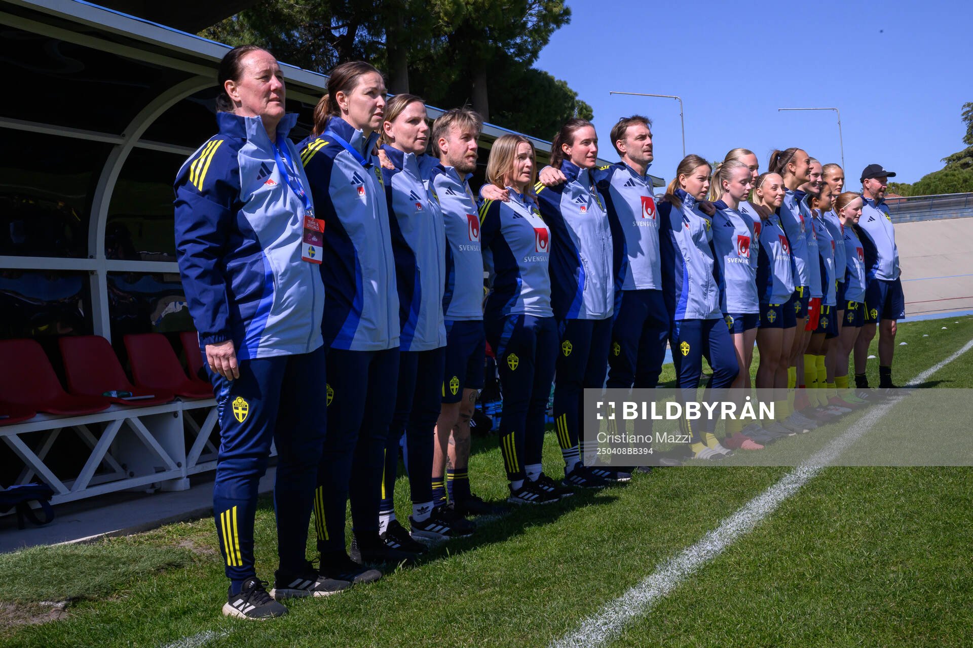 Annelie Norén, Head coach of Sweden ahead of the UEFA Women's Under-19 Euro Qualifier football match between Italy and Sweden on April 8, 2025 in Forli.