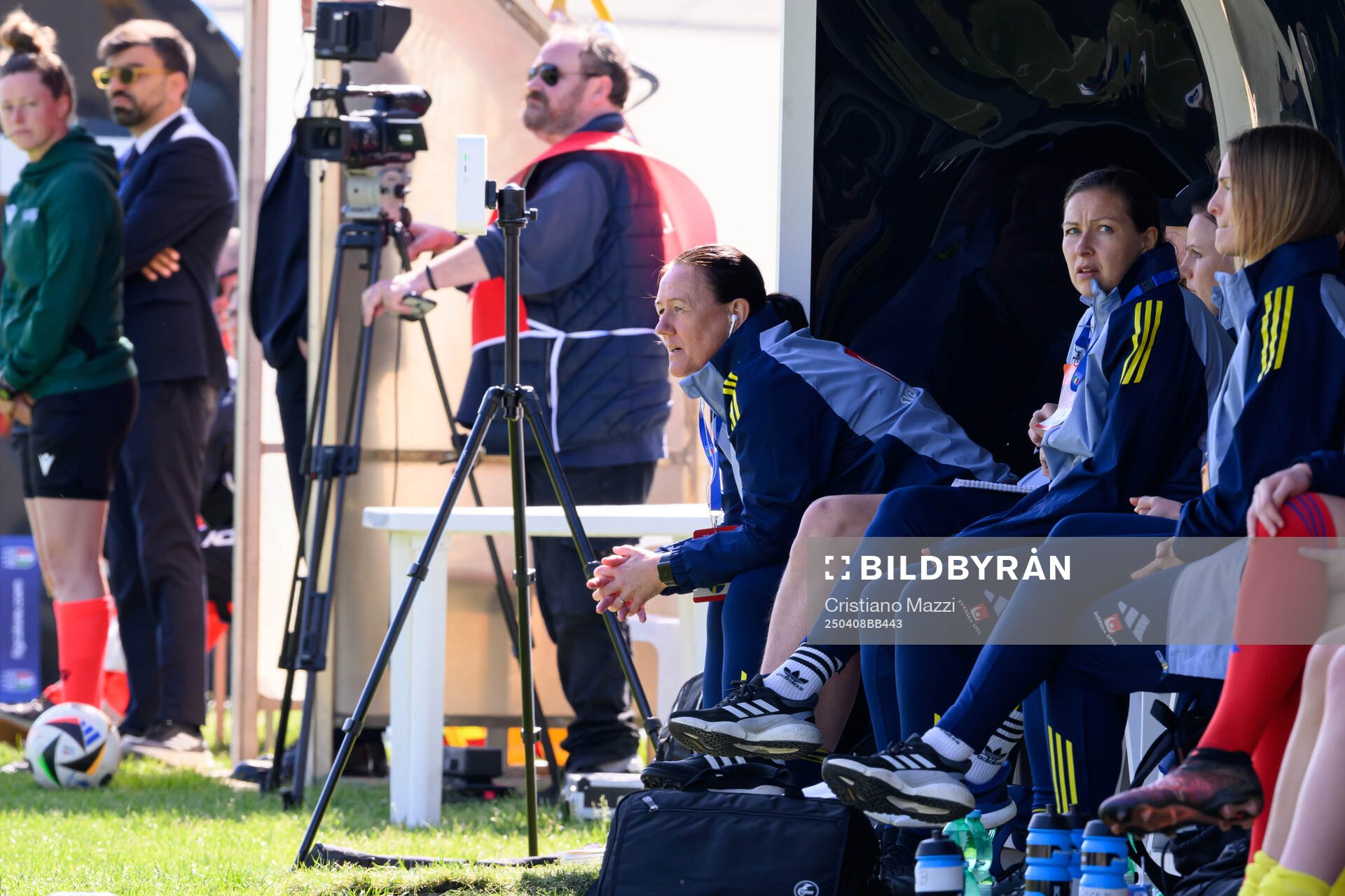Annelie Norén, Head coach of Sweden during the UEFA Women's Under-19 Euro Qualifier football match between Italy and Sweden on April 8, 2025 in Forli.