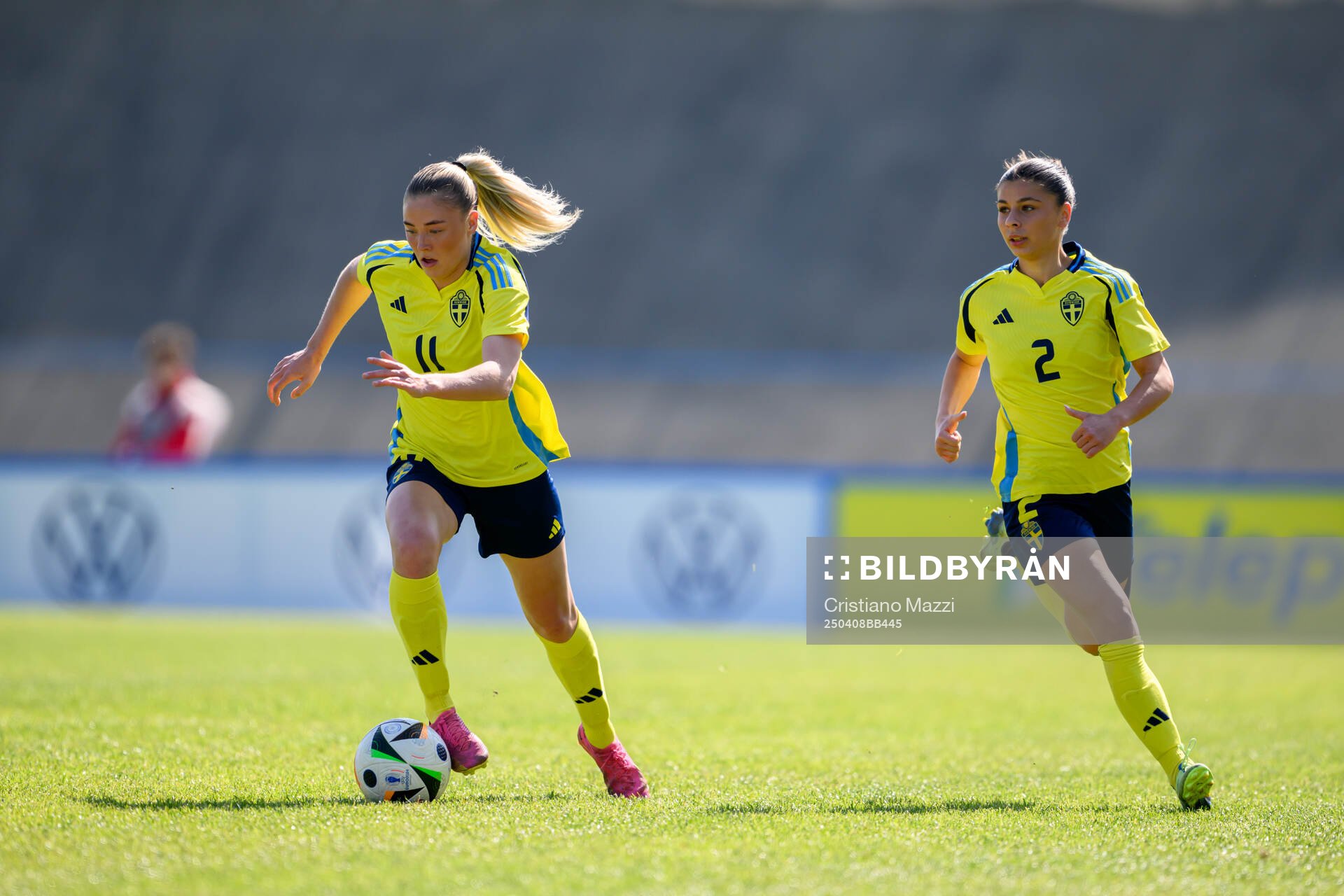 Ida Björnberg and Mikaela Stojanovska of Sweden