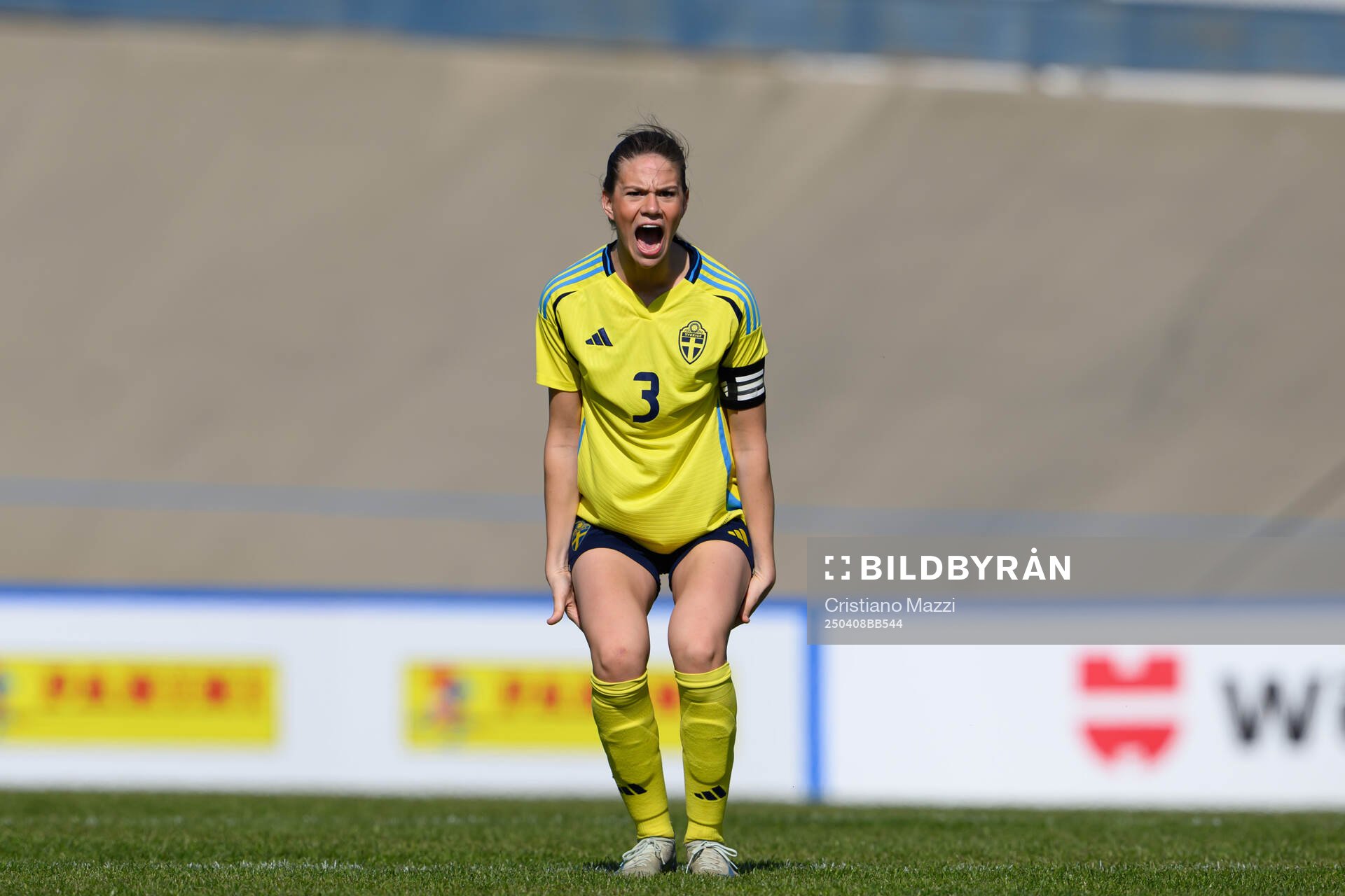 Bella Andersson of Sweden reacts