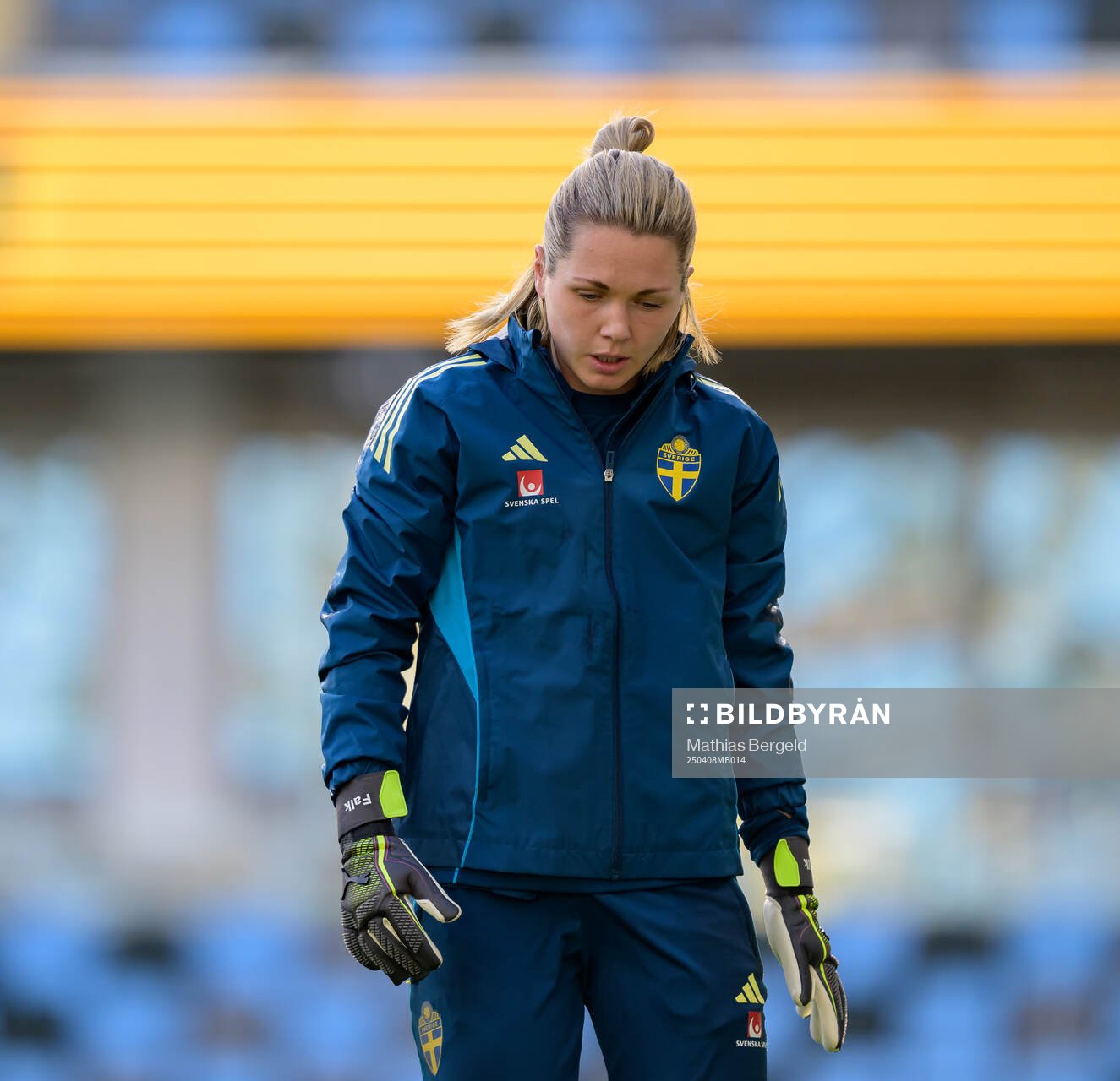 Goalkeeper Jennifer Falk of Sweden
