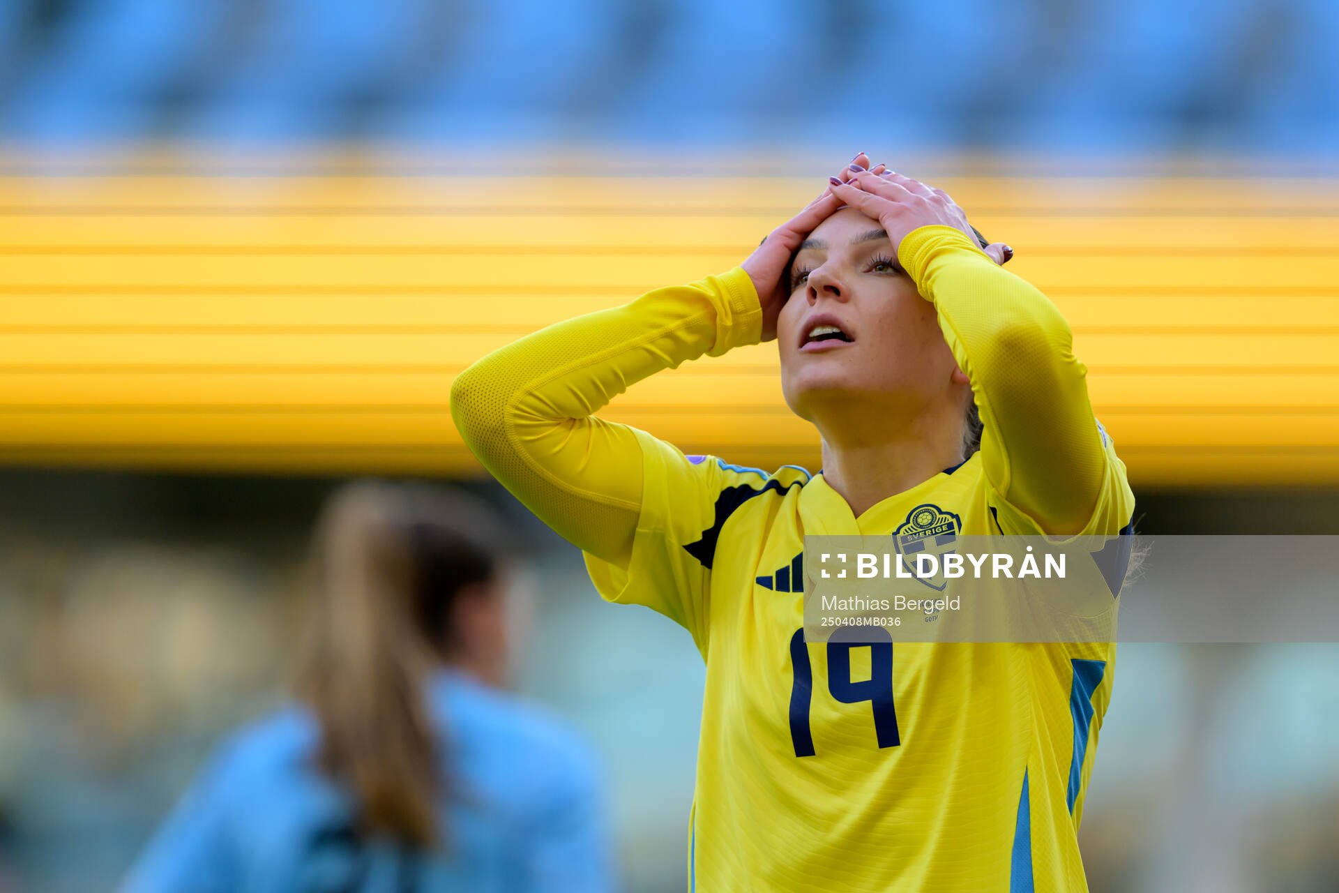 Johanna Rytting Kaneryd of Sweden looks dejected