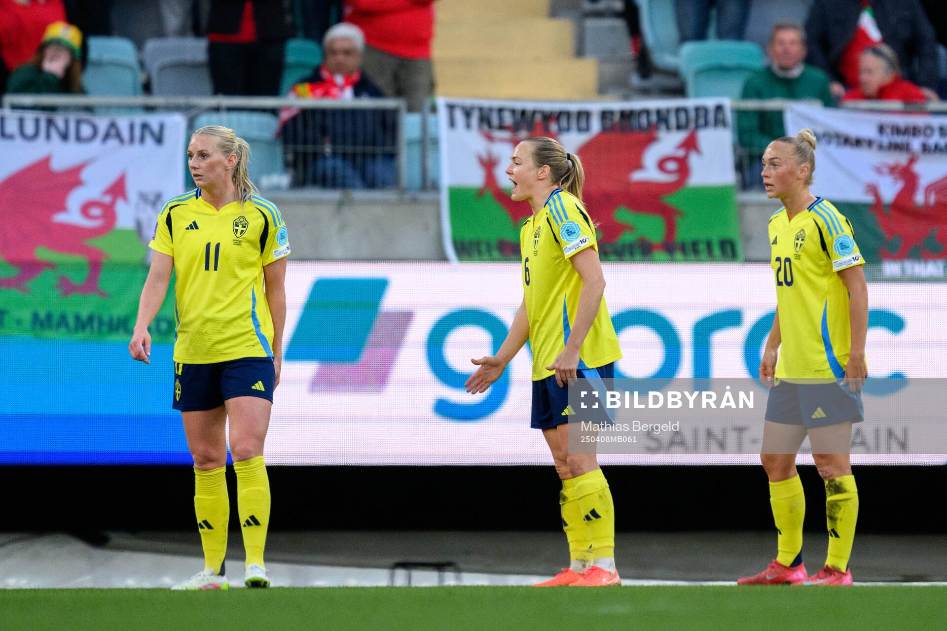 Stina Blackstenius , Magdalena Eriksson and Hanna Bennison