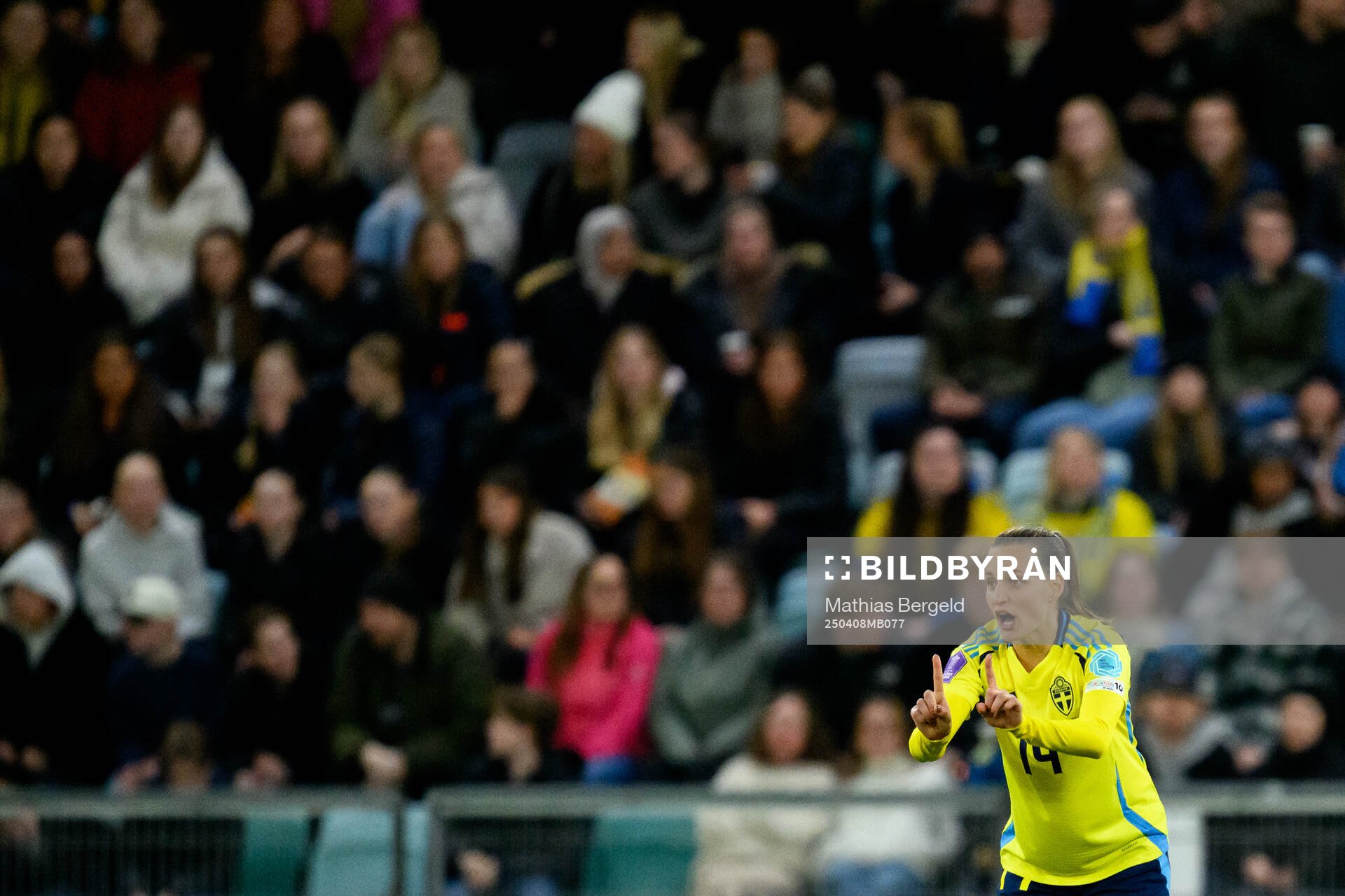 Nathalie Björn of Sweden reacts