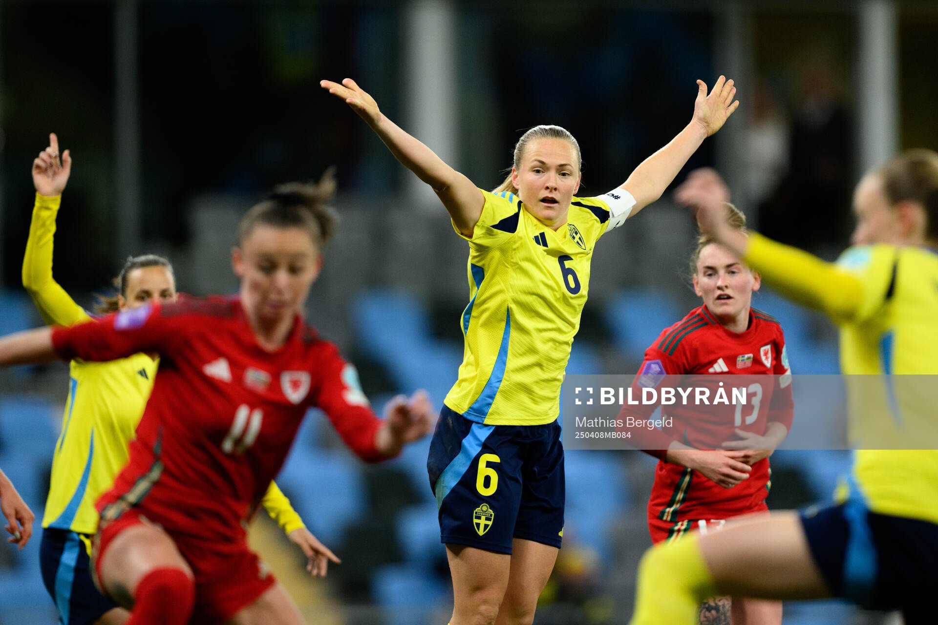 Magdalena Eriksson of Sweden reacts