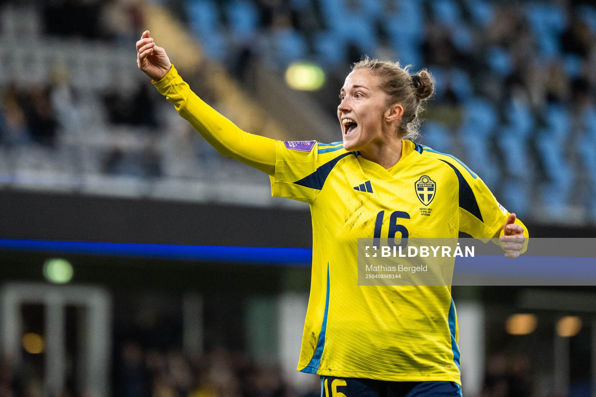 Filippa Angeldahl of Sweden reacts