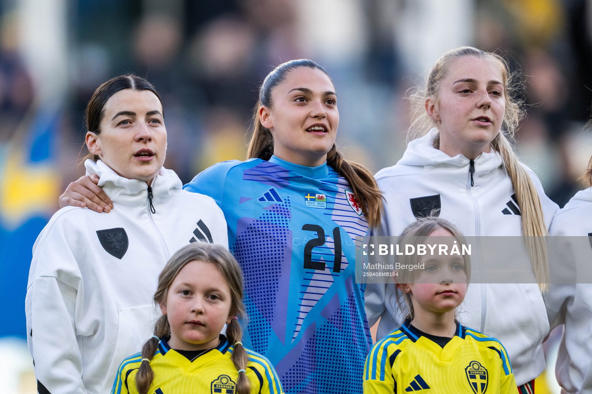Angharad James, goalkeeper Safia Middleton-Patel and Mayzee