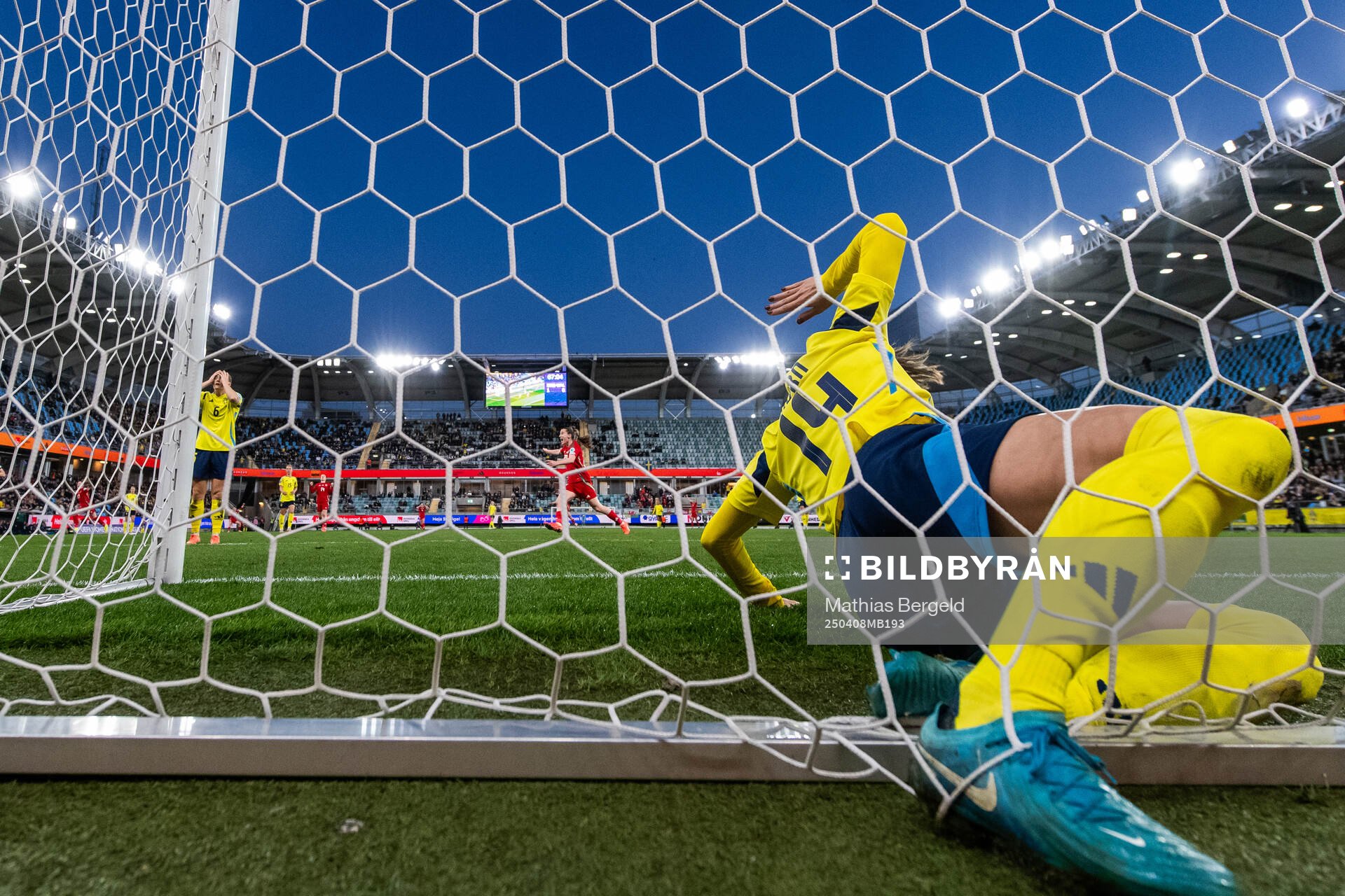 Nathalie Björn of Sweden looks dejected