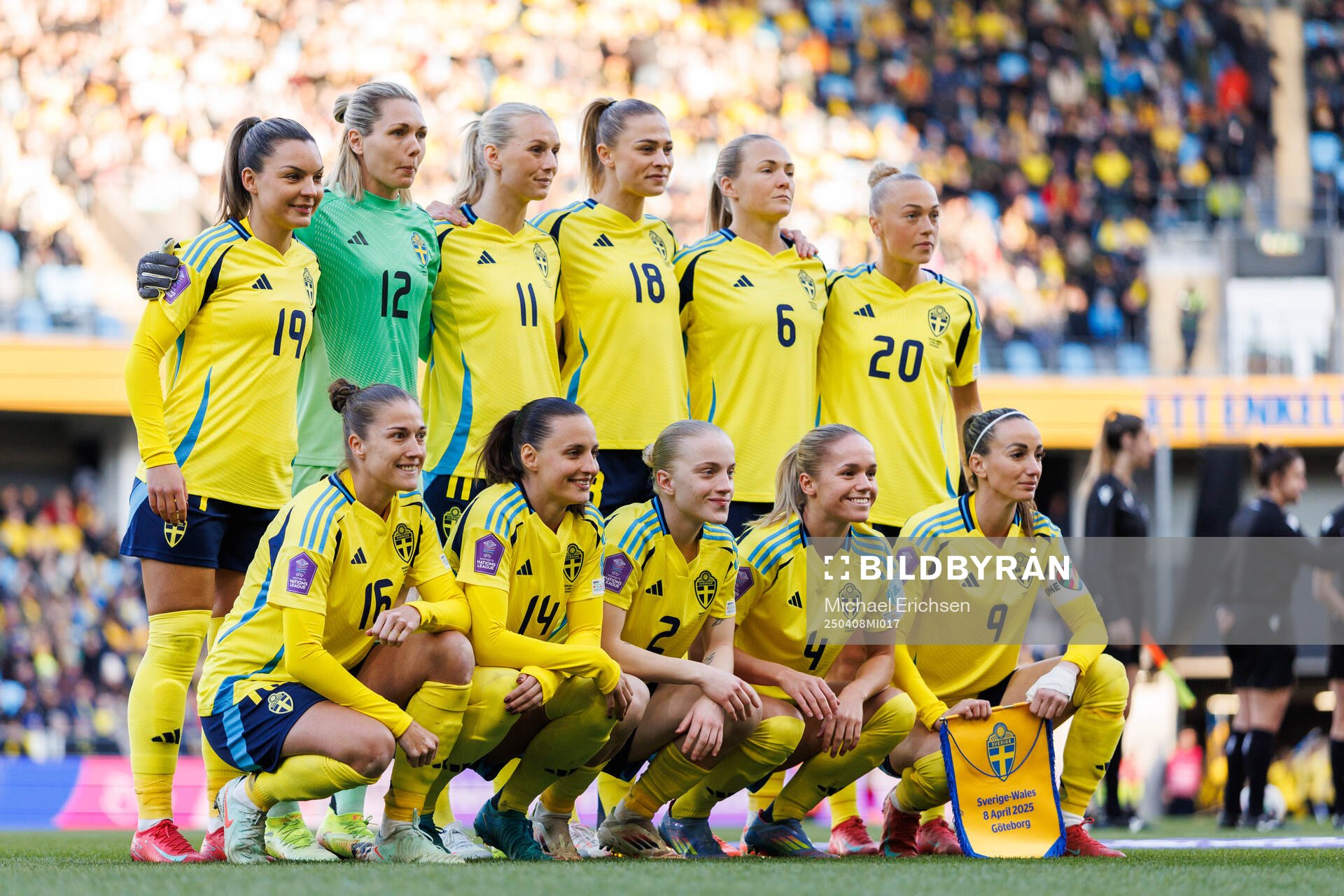 The starting eleven of Sweden