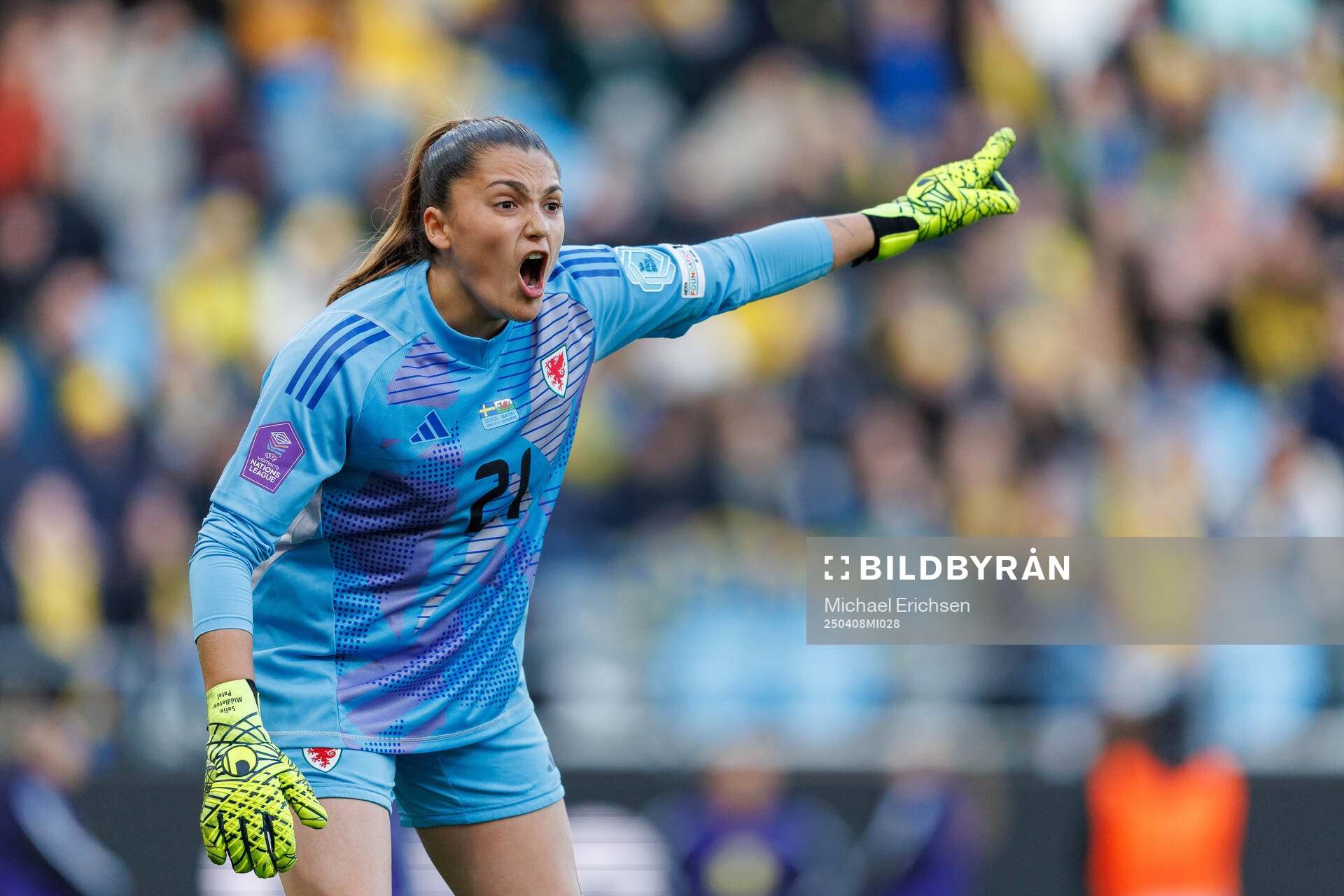 Goalkeeper Safia Middleton-Patel of Wales